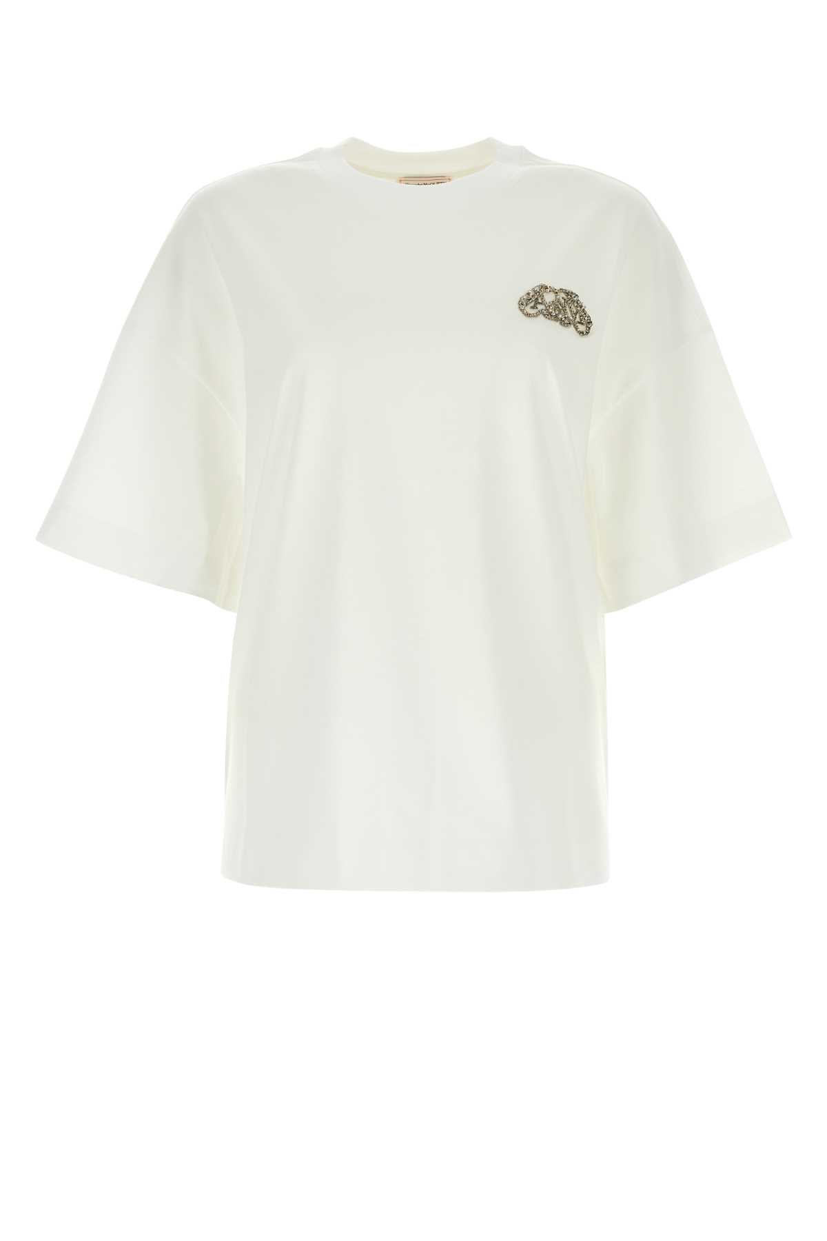 White cotton oversize t-shirt 781546QLAC59000 (Alexander McQUEEN / Tシャツ・カットソー ) | Alexander McQUEEN (アレキサンダー・マックイーン)