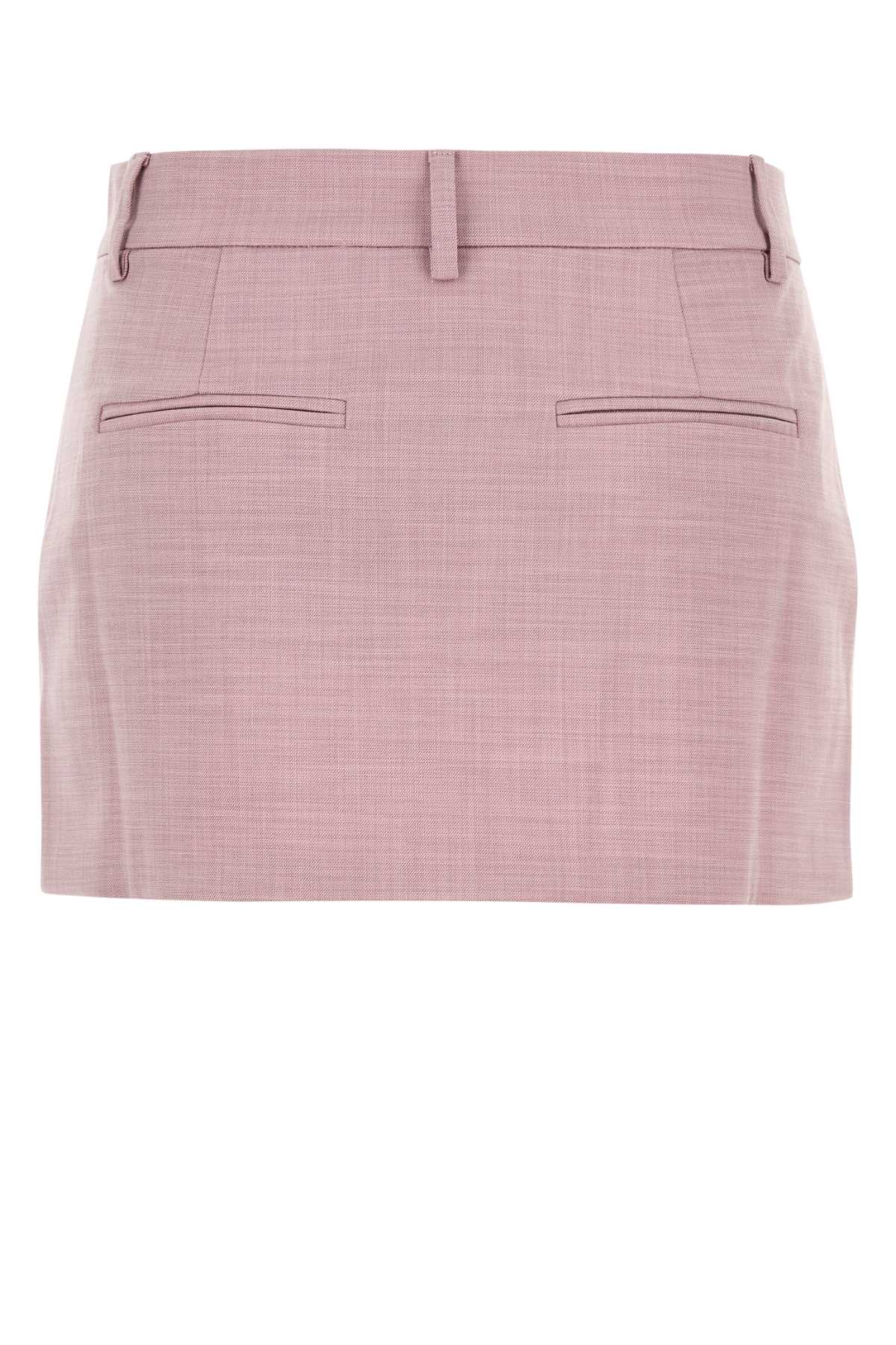 Pink stretch polyester blend mini skirt T170361BTNP246PEONY (THE ANDAMANE / スカート ) | THE ANDAMANE (アンダマン)(1)