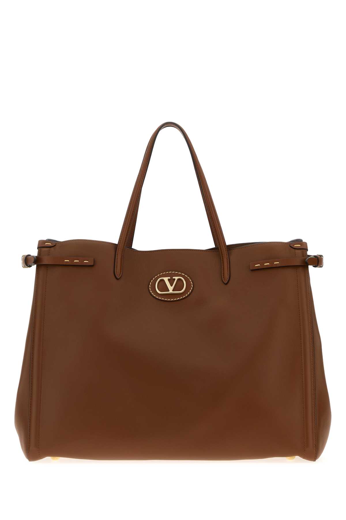 Brown leather larghe Antibes shopping bag 7W2B0R18CVCN58 (Valentino Garavani / トートバッグ ) | Valentino Garavani (ヴァレンティノ)