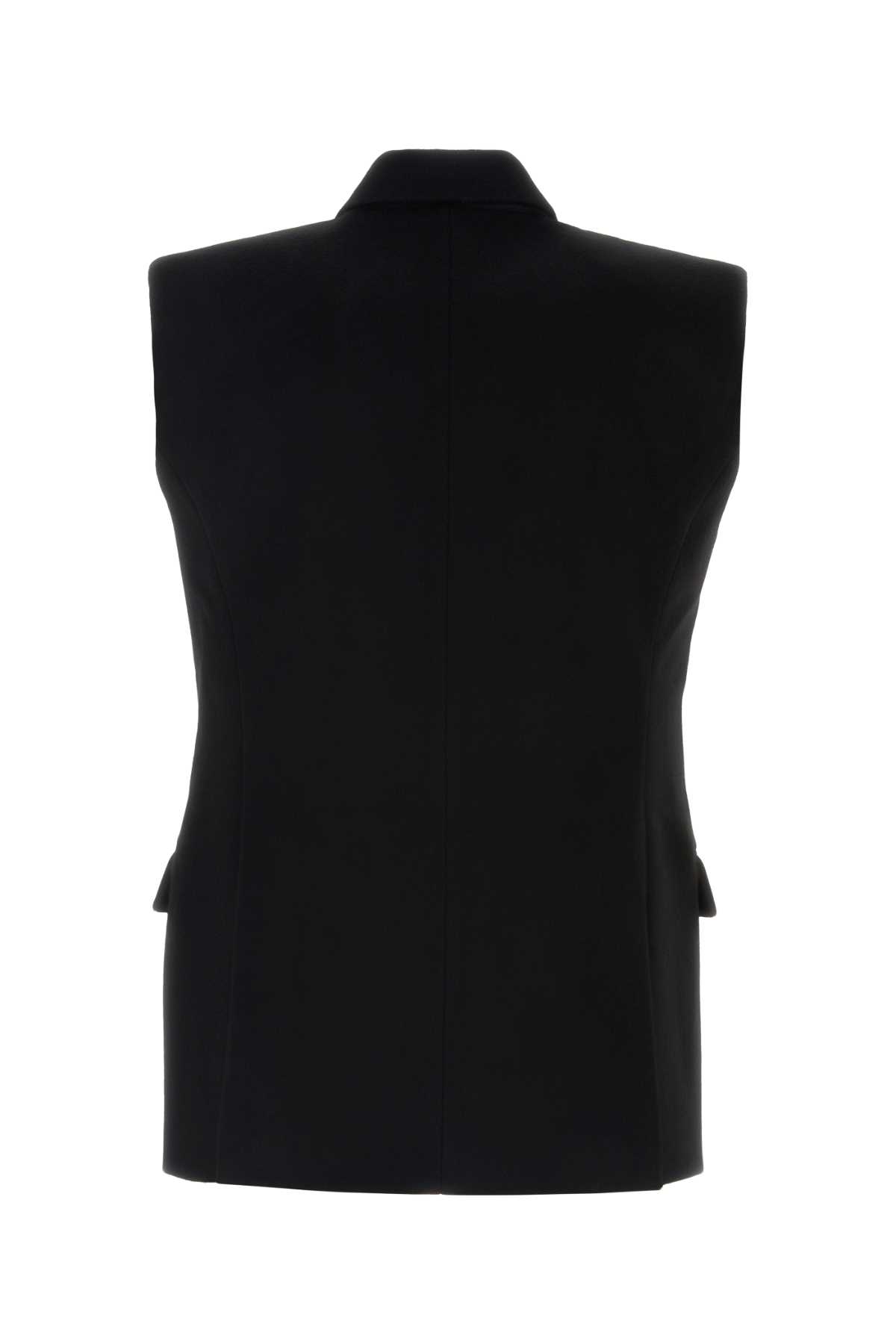 Black wool sleeveless blazer VL16VE100BBLACK (VTMNTS / ベスト ) | VTMNTS (ブイティーエムエヌティーエス)(1)