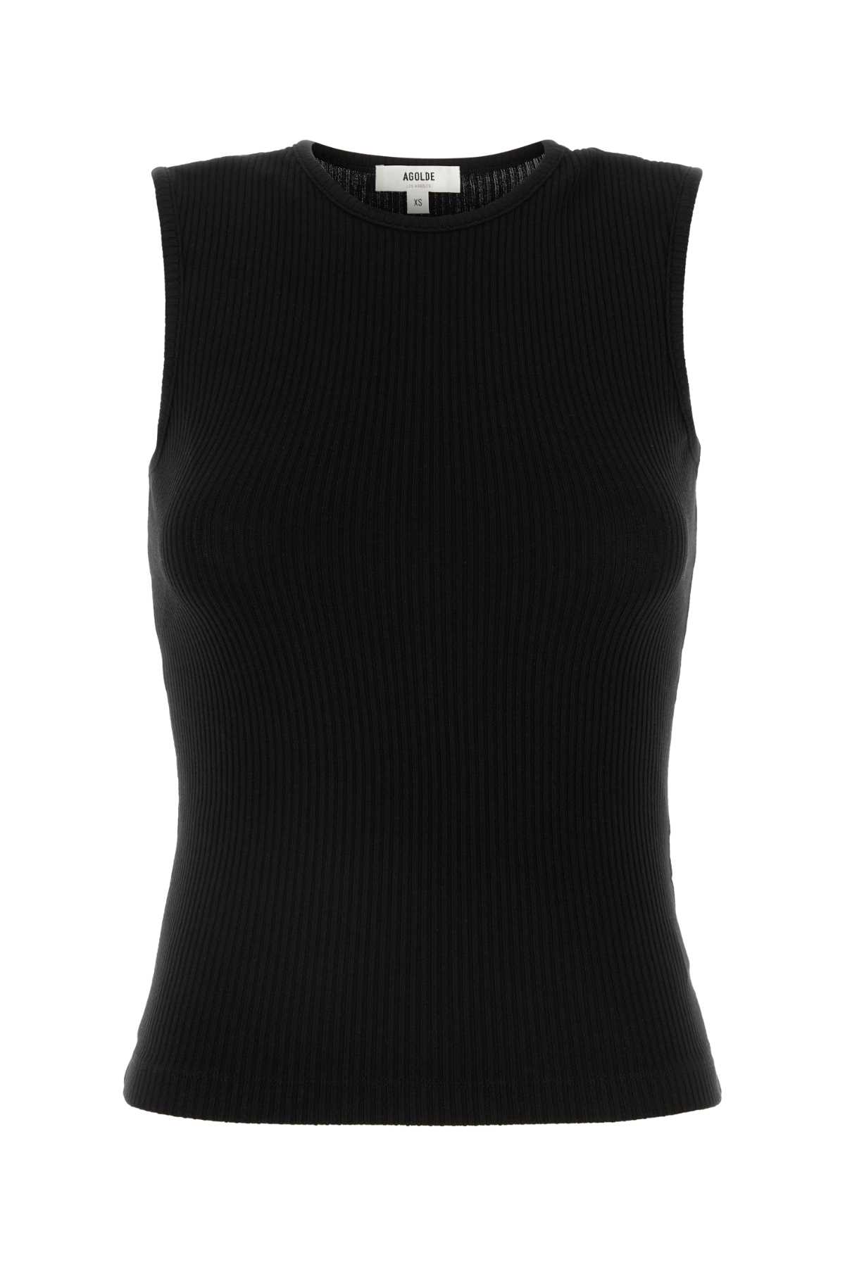 Black stretch lyocell blend Binx tank top A72923048BLK (AGOLDE / タンクトップ・キャミソール ) | AGOLDE (エーゴールドイー)