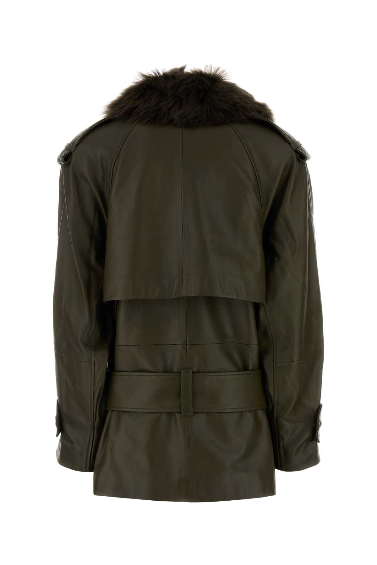 Army green leather Hypnotic jacket 4992JF251OLV (ZIMMERMANN / レザー&ファージャケット・コート ) | ZIMMERMANN (ジマーマン)(1)