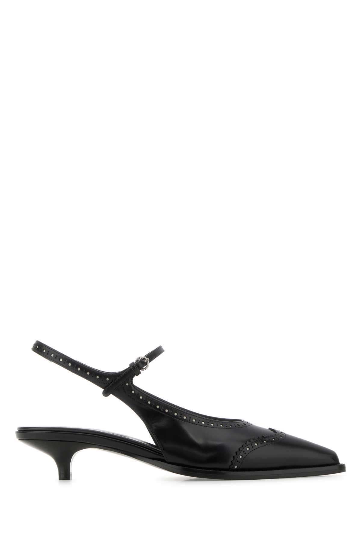 Black leather Brogue pumps 5I308EF035055F057Z (MIU MIU / パンプス・ハイヒール ) | MIU MIU (ミュウミュウ)