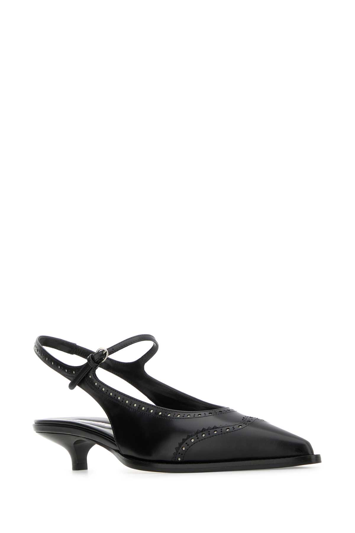 Black leather Brogue pumps 5I308EF035055F057Z (MIU MIU / パンプス・ハイヒール ) | MIU MIU (ミュウミュウ)(1)