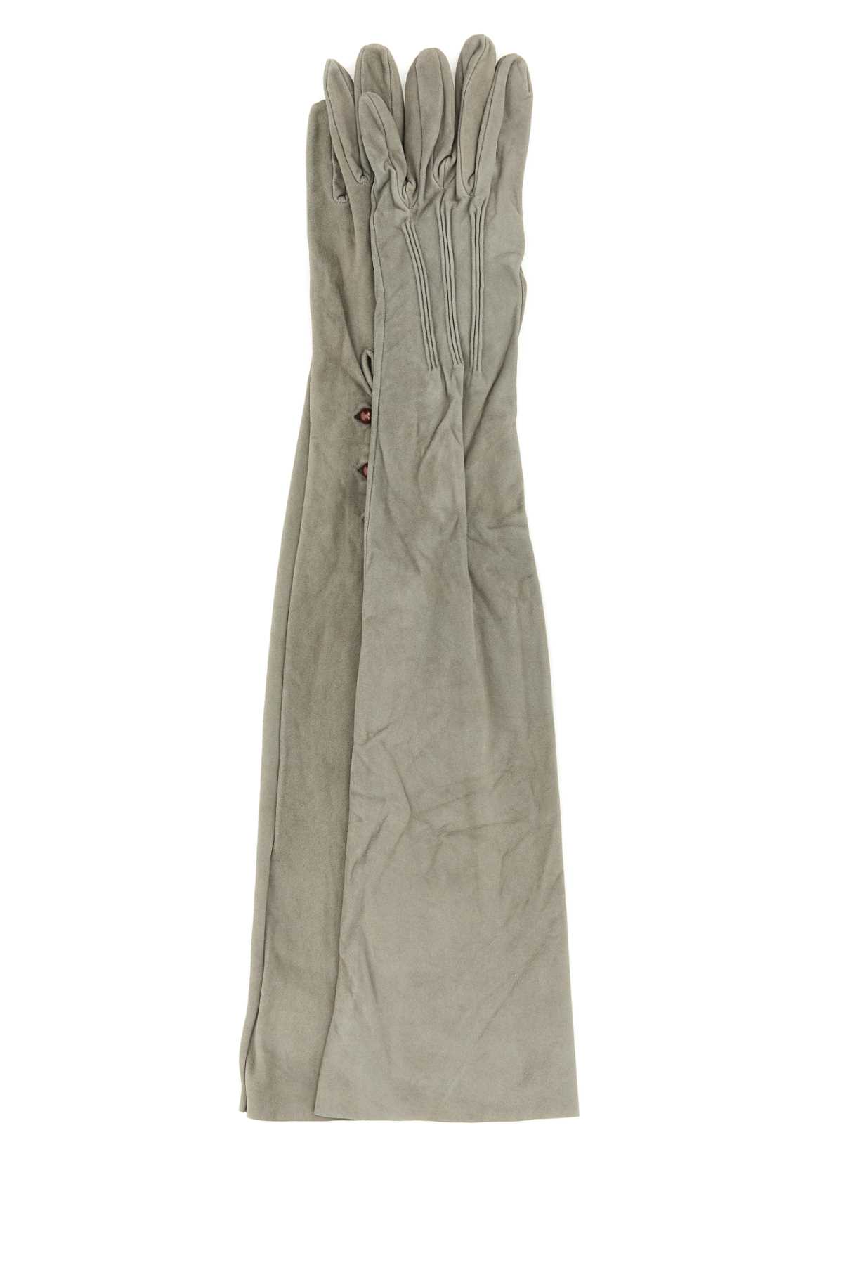 Ligh grey suede long gloves 1GG21015B9F0424 (Prada / グローブ ) | Prada (プラダ)