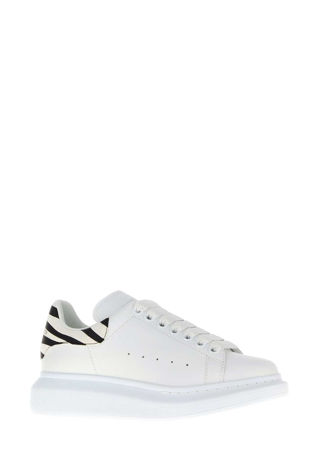White leather sneakers with printed suede heel 553770WIAIU9332 (Alexander McQUEEN / スニーカー ) | Alexander McQUEEN (アレキサンダー・マックイーン)(1)