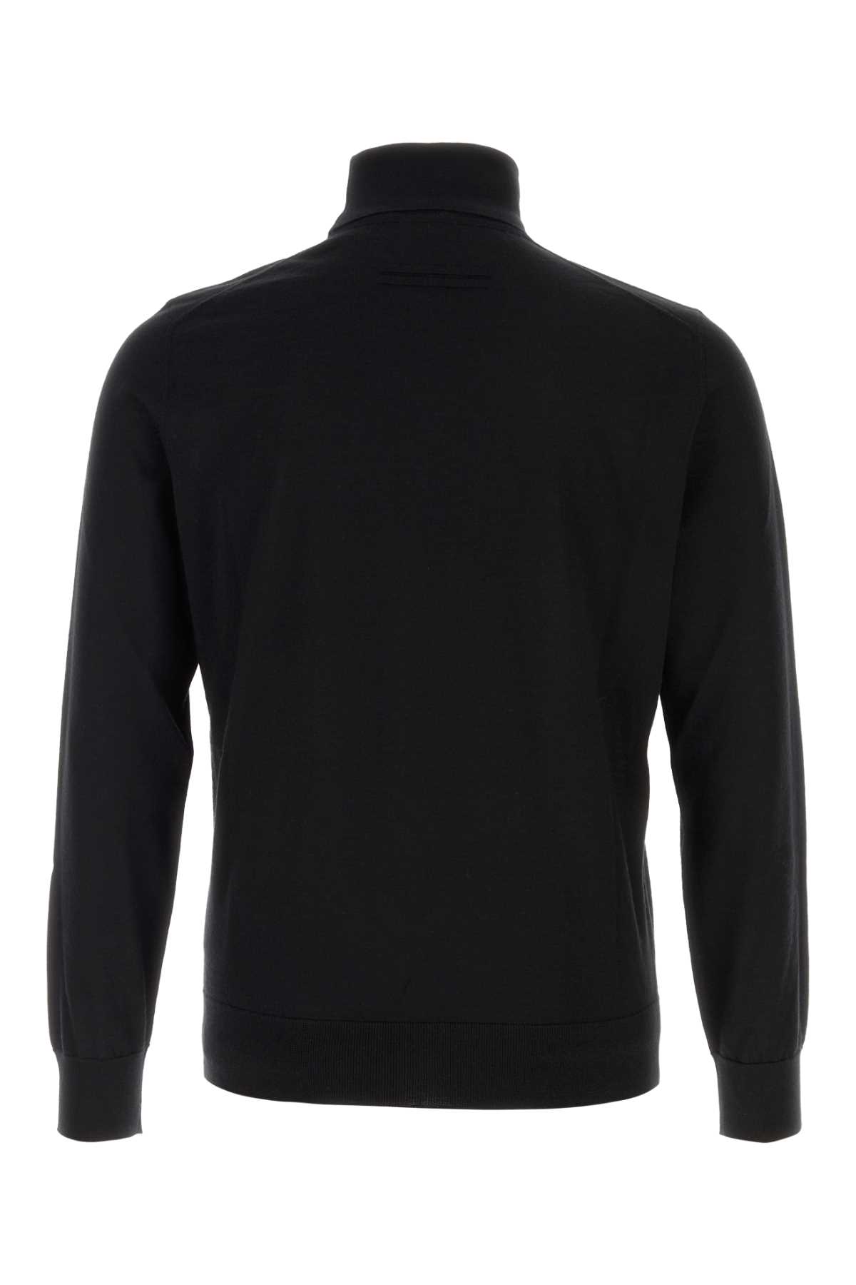 Black cashmere blend sweater RE8J00120K09 (ZEGNA / ニット・セーター・カーディガン ) | ZEGNA (ゼニア)(1)