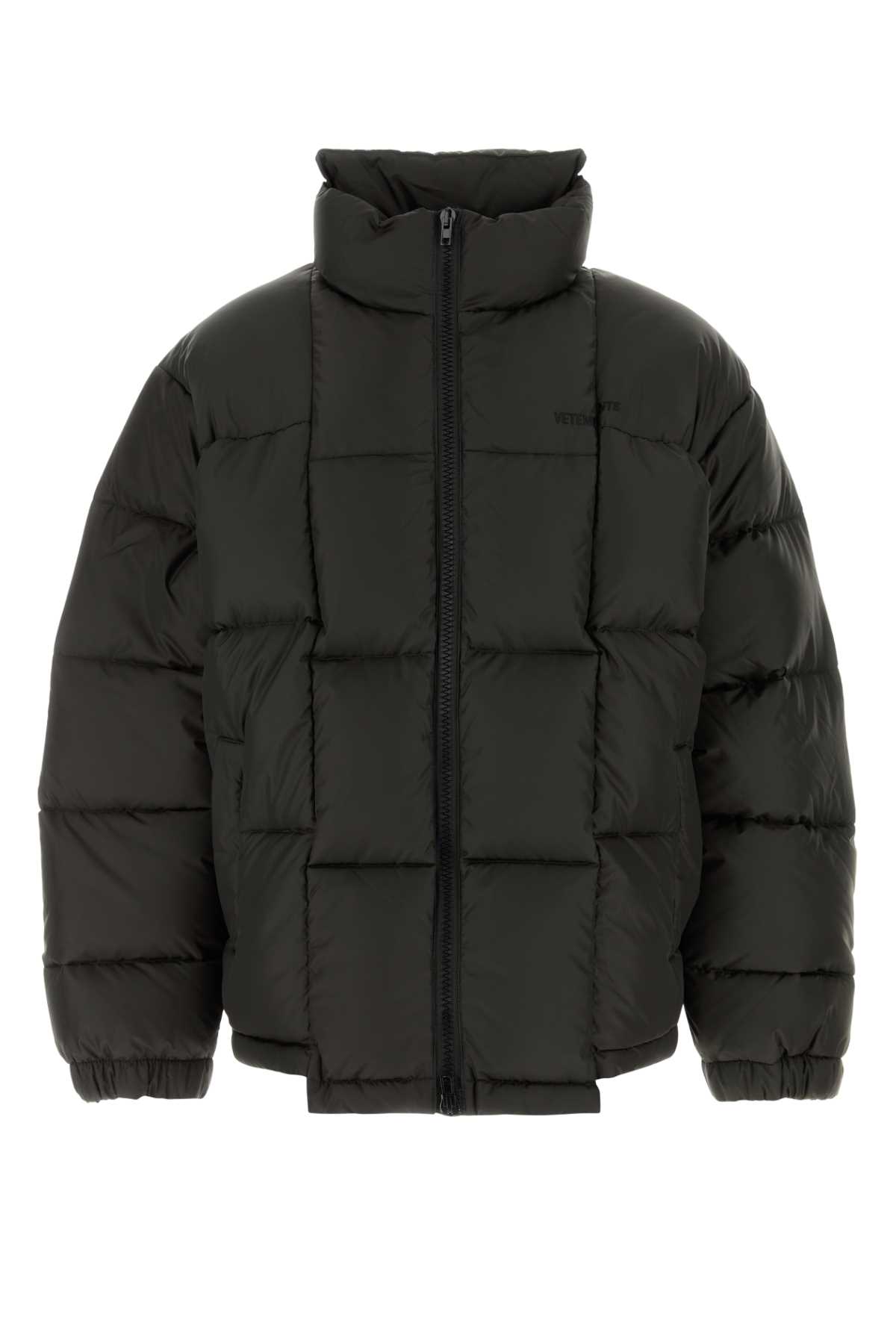 Dark brown polyester down jacket UA65JA103BBLACKOUT (VETEMENTS / ダウンジャケット・コート ) | VETEMENTS (ヴェトモン)