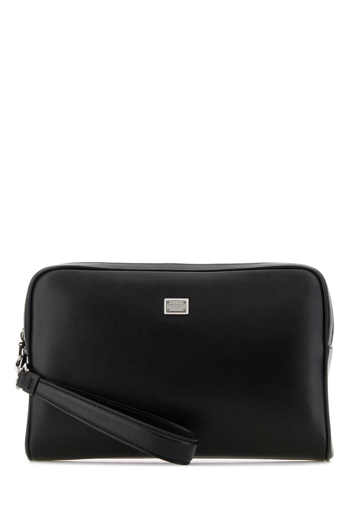 Black leather pouch BM2441AV95680999 (Dolce & Gabbana / クラッチバッグ・ポーチ ) | Dolce & Gabbana (ドルチェガッバーナ)