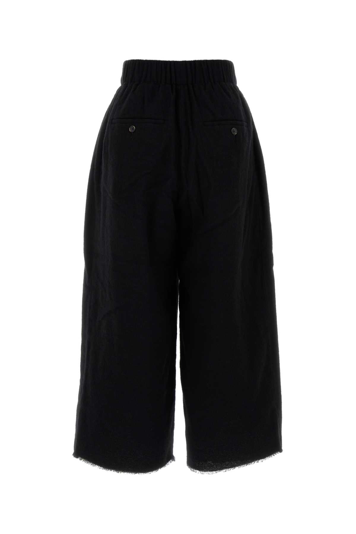 Black wool blend bermuda shorts UP3007UW900 (UMA WANG / パンツ ) | UMA WANG (ユマ ワン)(1)