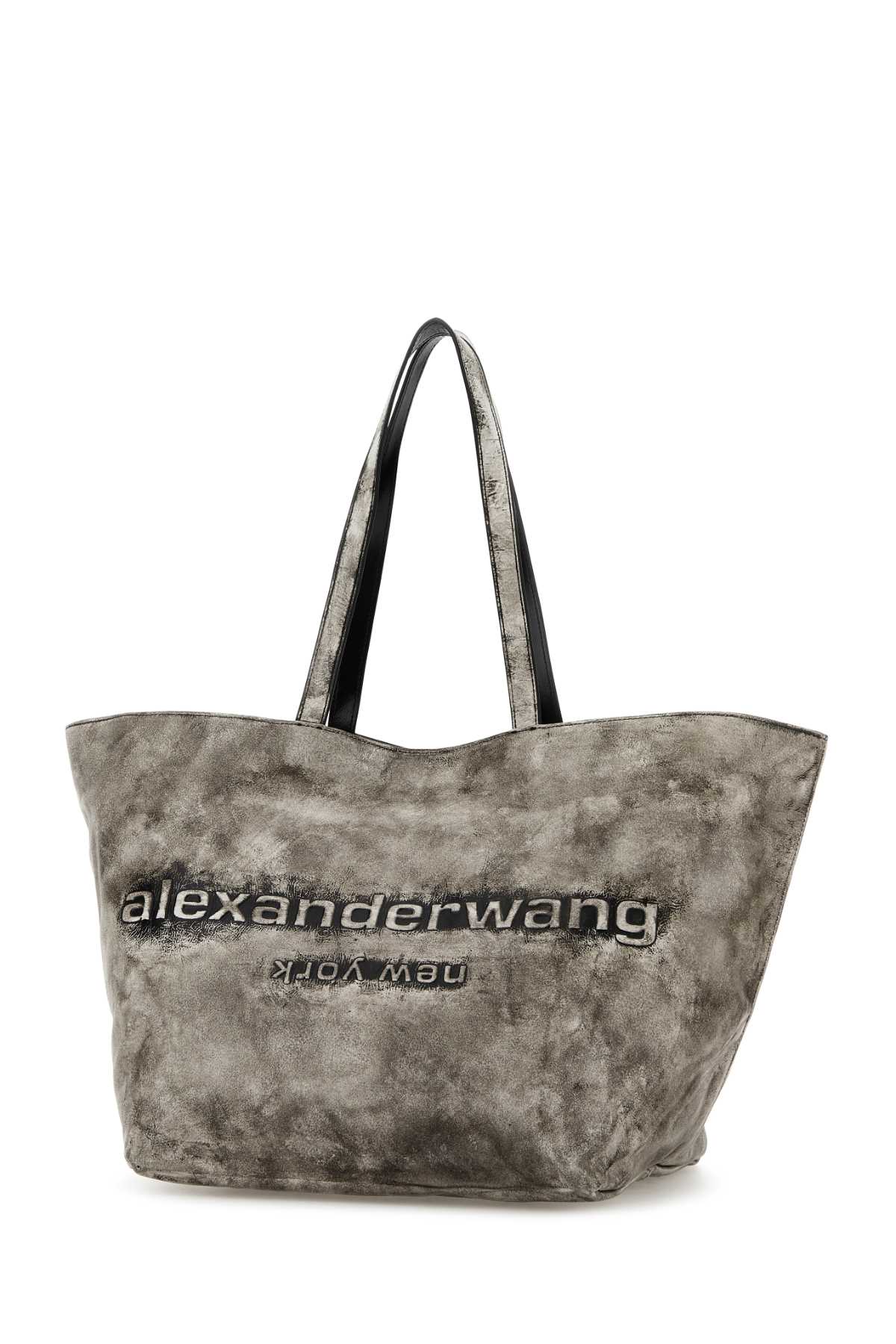 Light grey leather small Punch shopping bag 20425T78L965 (alexanderwang / トートバッグ ) | alexanderwang (アレキサンダーワン)(1)
