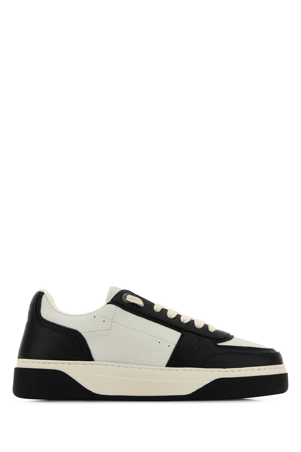 Two-tone leather and suede Initial sneakers MLM911810127 (REPRESENT / スニーカー ) | REPRESENT (リプレゼント)