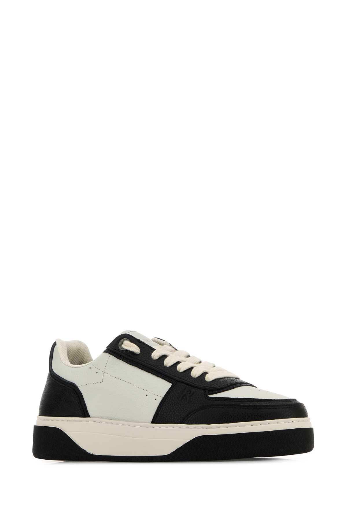Two-tone leather and suede Initial sneakers MLM911810127 (REPRESENT / スニーカー ) | REPRESENT (リプレゼント)(1)