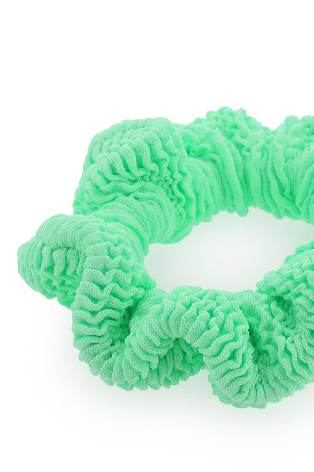 Green fabric scrunchie SCRUNCHIELIME (Hunza G / ヘッドアクセサリー ) | Hunza G (フンザ ジー)(1)