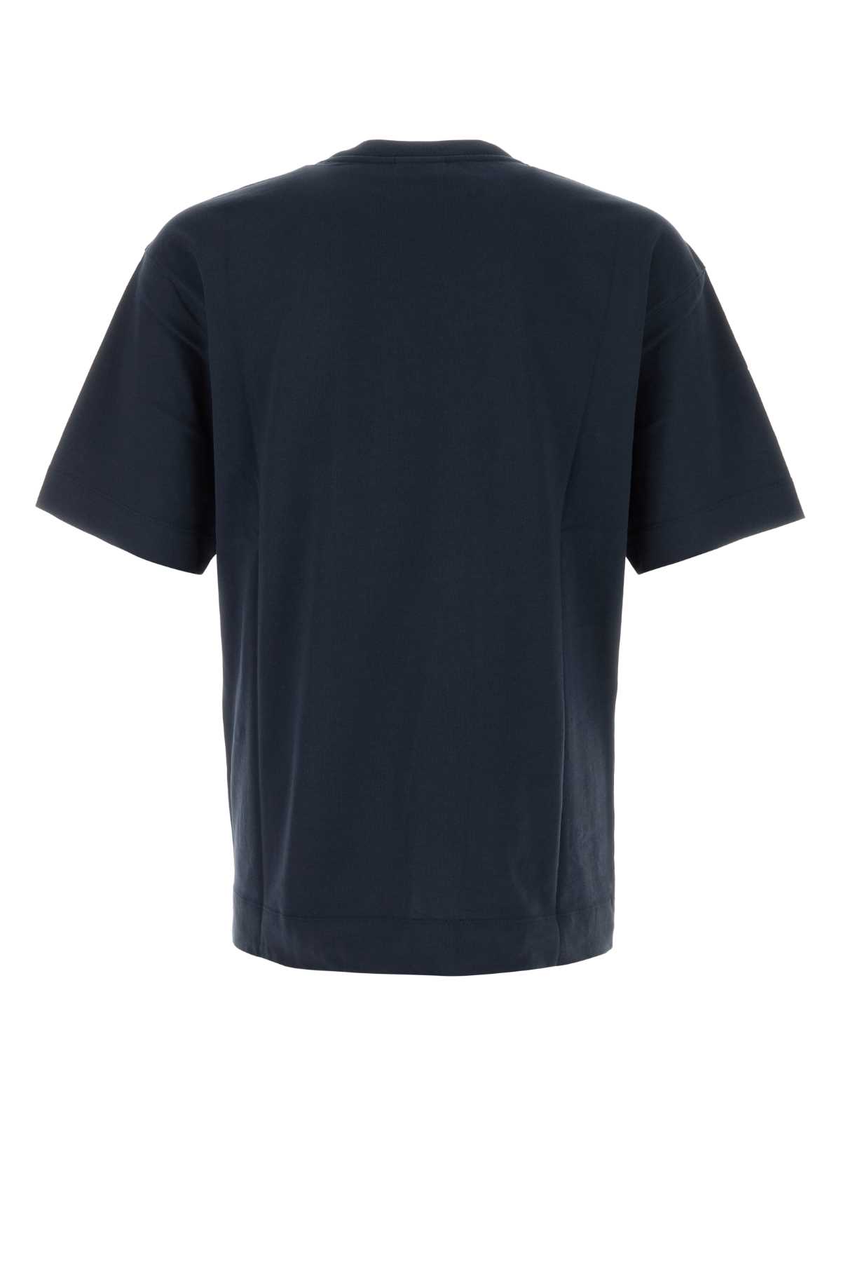 Navy blue cotton Heli t-shirt 2510211111603509 (Dries Van Noten / Tシャツ・カットソー ) | Dries Van Noten (ドリスヴァンノッテン)(1)