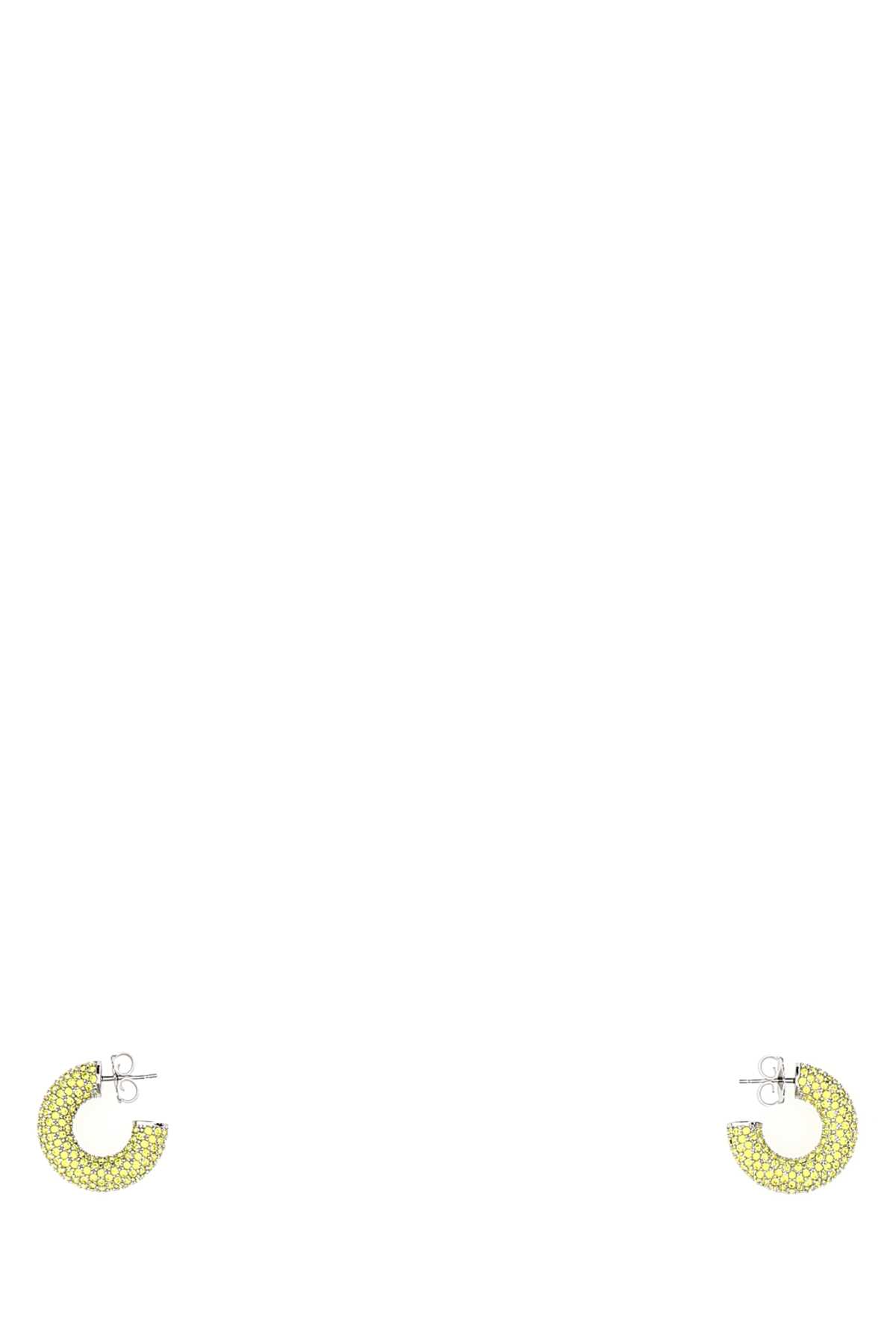 Embellished metal mini Cameron earrings CAMERONHOOPMINICITRINE (AMINA MUADDI / ピアス・イヤリング ) | AMINA MUADDI (アミナ モアディ)