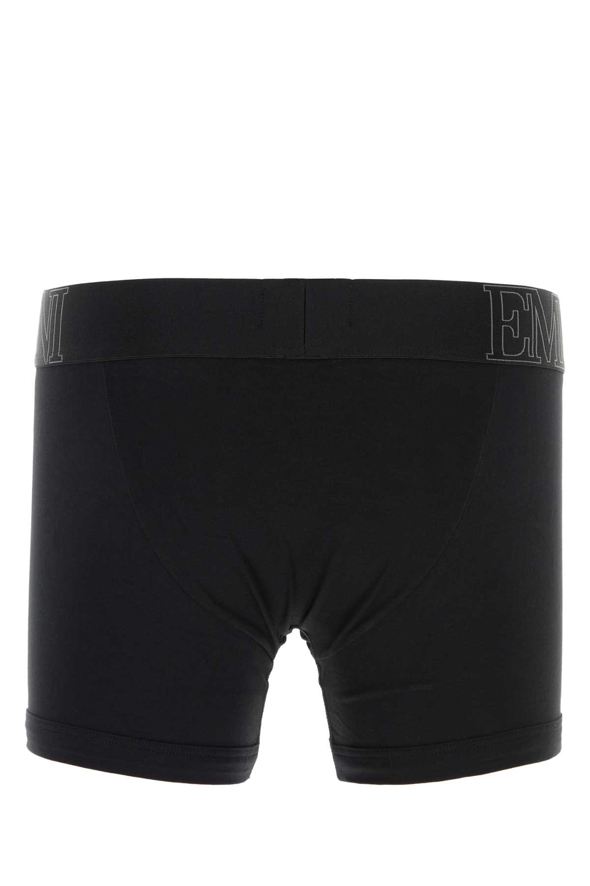 Black stretch cotton boxer EM000246AF14978UC001 (EMPORIO ARMANI / アンダーウェア ) | EMPORIO ARMANI (エンポリオ アルマーニ)(1)