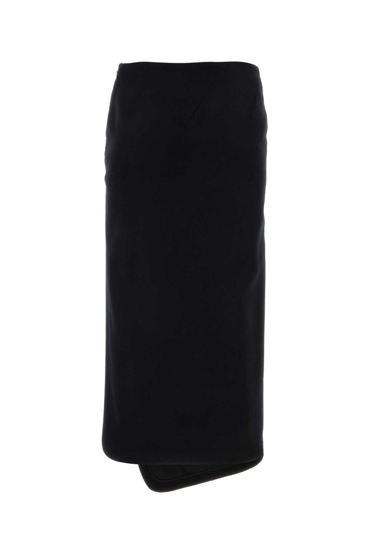 Black felt Oline skirt 2302WSK11FA207099 (Ann Demeulemeester / スカート ) | Ann Demeulemeester (アンドゥムルメステール)(1)