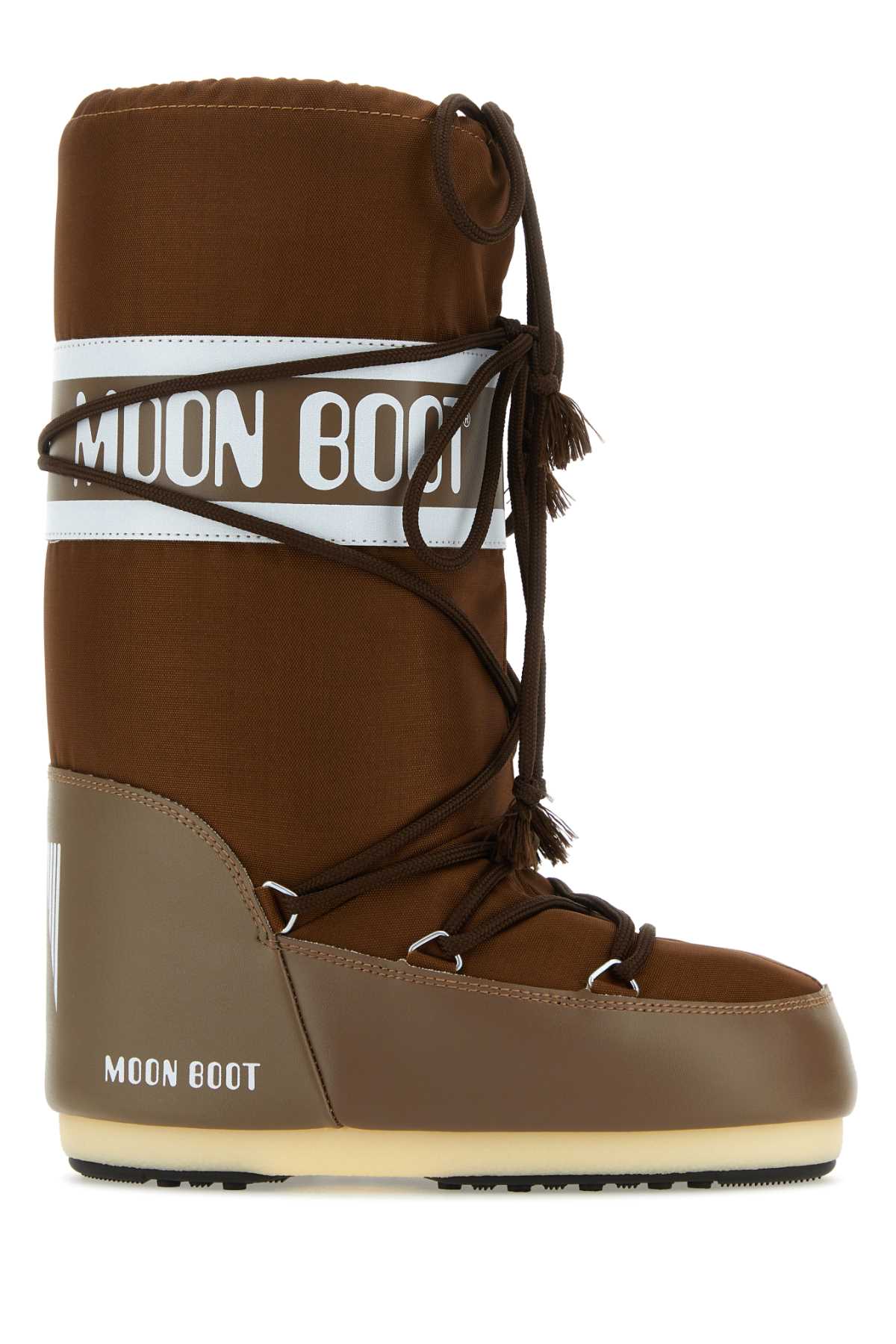 Brown nylon and synthetic leather Icon boots 1400440M005 (MOON BOOT / ブーツ ) | MOON BOOT (ムーンブーツ)