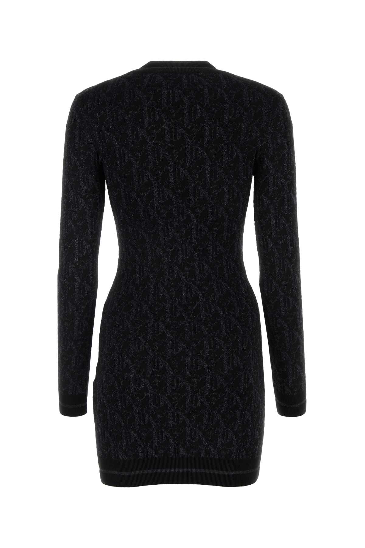 Black viscose blend mini dress PWHI048R24KNI0011010 (Palm Angels / ワンピース・ドレス・オールインワン ) | Palm Angels (パームエンジェルス)(1)