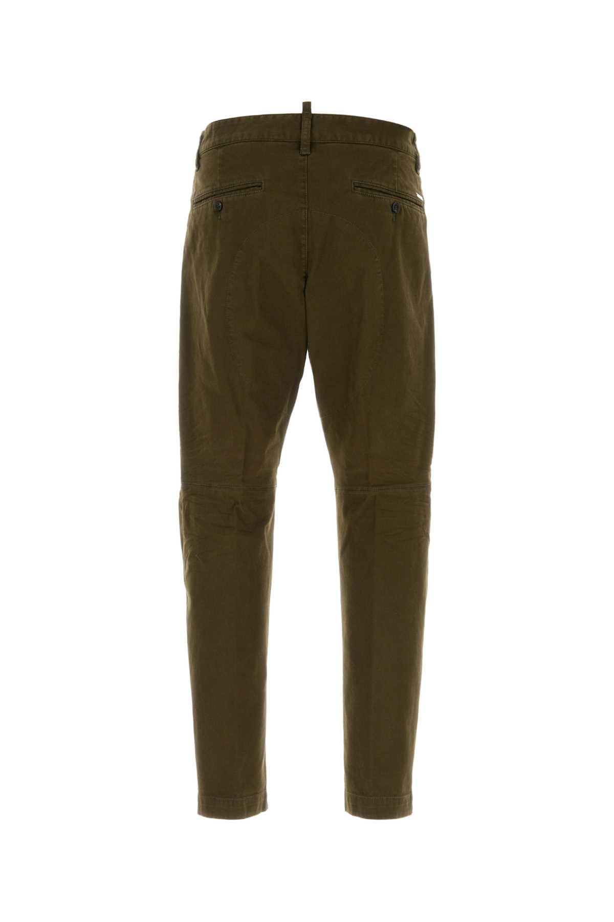 Olive green stretch cotton Sexy Chino pant S74KB0819S39021728 (Dsquared2 / パンツ ) | Dsquared2 (ディースクエアード)(1)