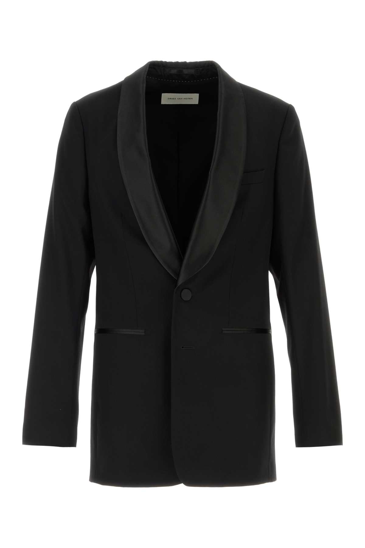 Black wool blend Bartux blazer 2510204231063900 (Dries Van Noten / ブレザー・ジャケット ) | Dries Van Noten (ドリスヴァンノッテン)