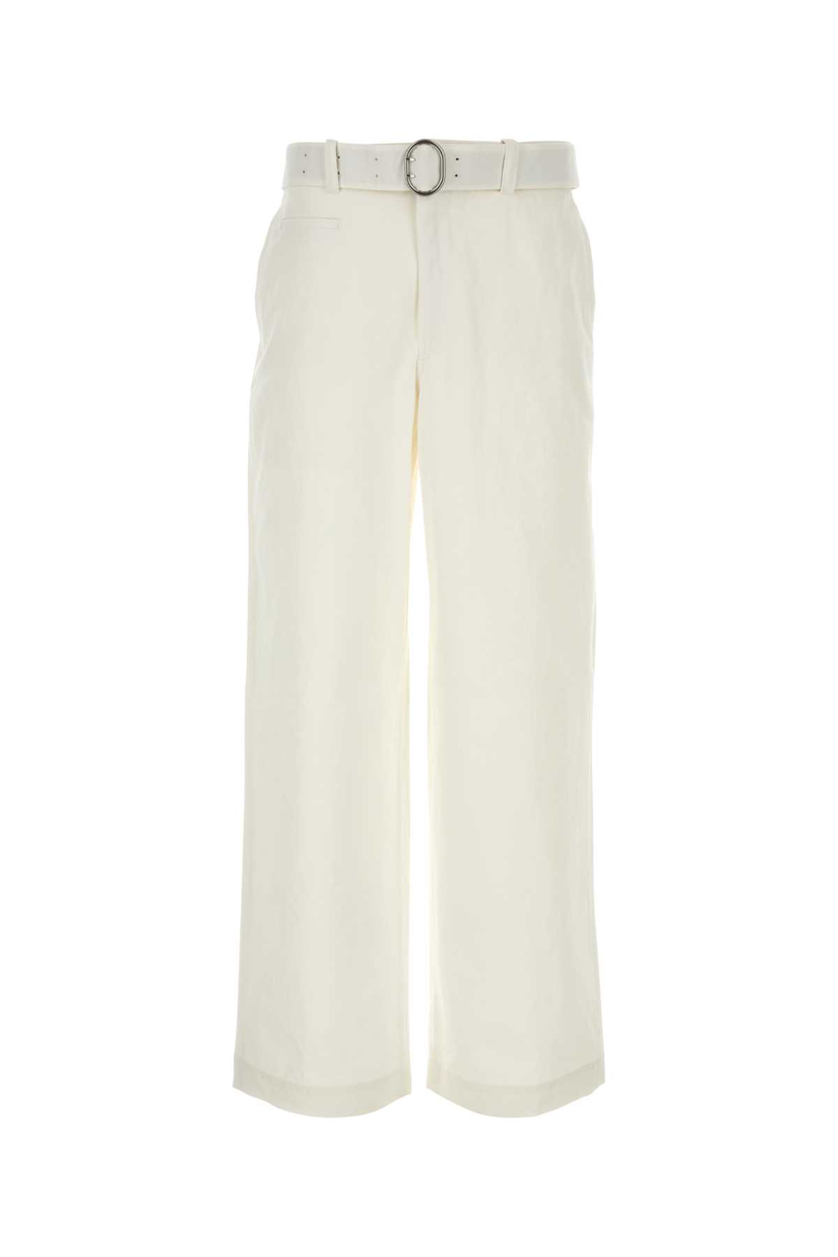 White cotton wide-leg pant J22KA0154J45136100 (Jil Sander / パンツ ) | Jil Sander (ジルサンダー)