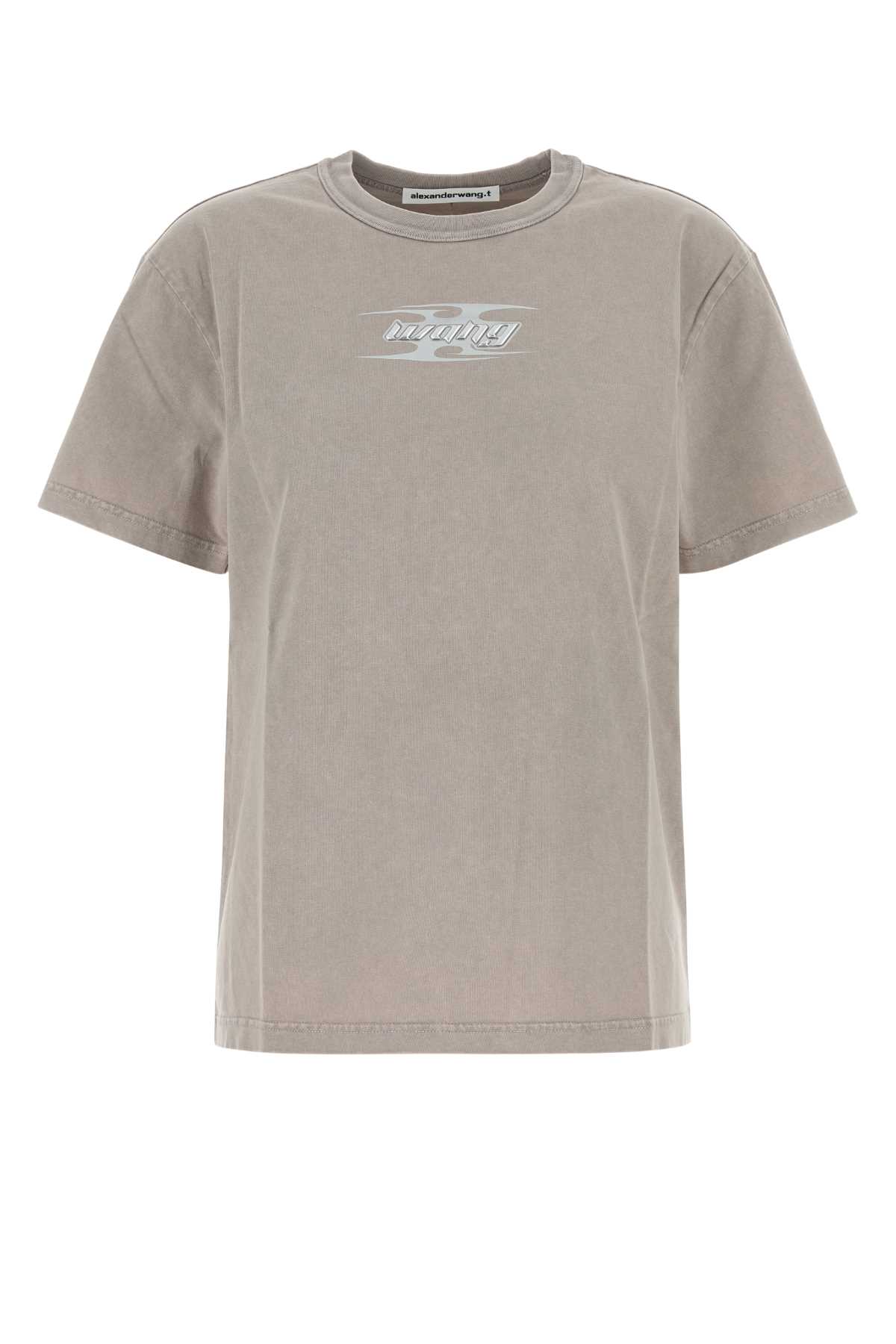 Dove grey cotton t-shirt 4CC4241515230A (alexanderwang.t / Tシャツ・カットソー ) | alexanderwang.t (アレキサンダーワン ティー)