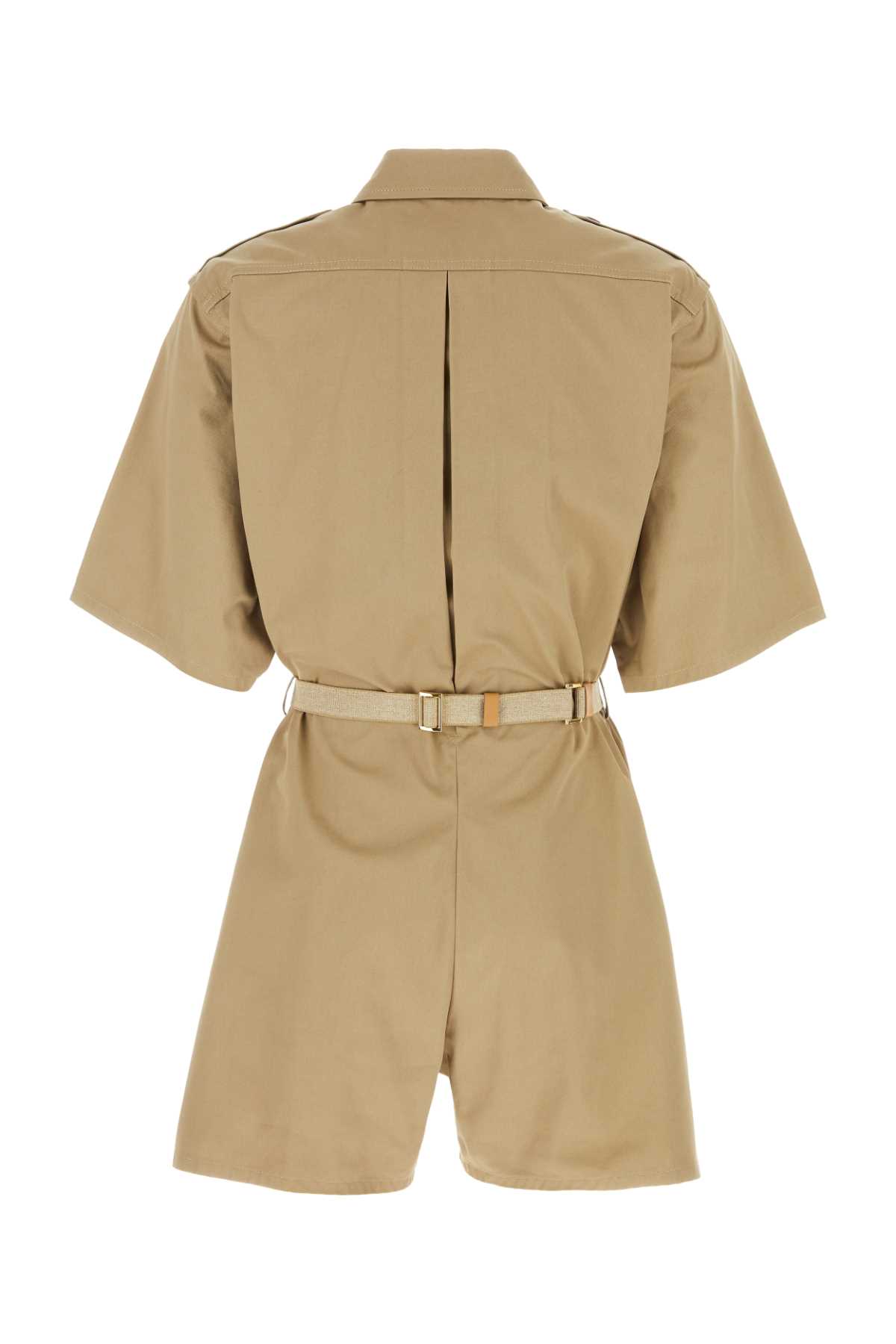 Khaki cotton jumpsuit P293HTSOOO14WQF0241 (Prada / ワンピース・ドレス・オールインワン ) | Prada (プラダ)(1)