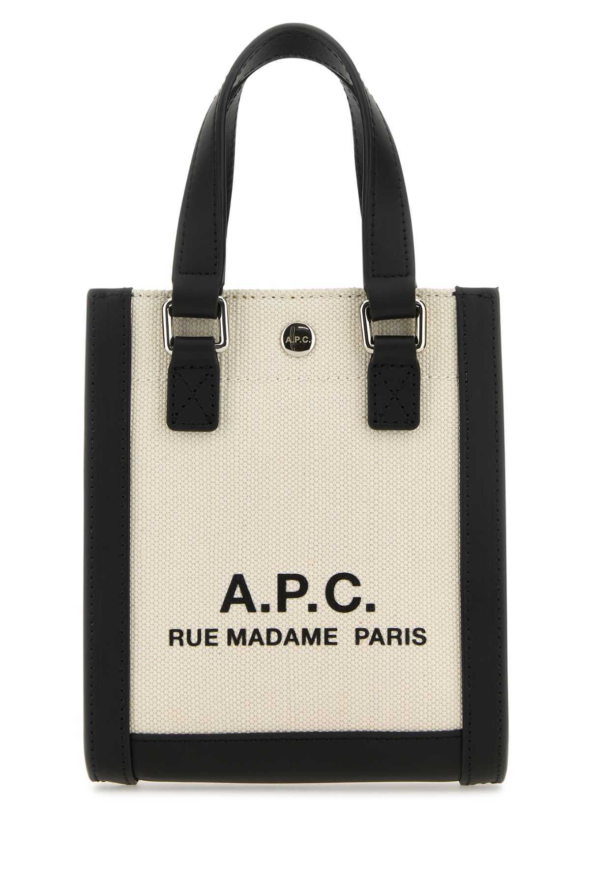Two-tone canvas and leather Camille 2.0 mini handbag COEYOM61825LZZ (A.P.C. / ハンドバッグ・ショルダーバッグ ) | A.P.C. (アーペーセー)