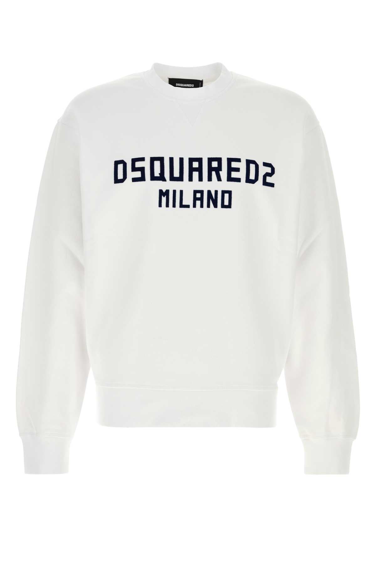 White cotton sweatshirt S74GU0889D25015965 (Dsquared2 / スウェット・フーディー ) | Dsquared2 (ディースクエアード)
