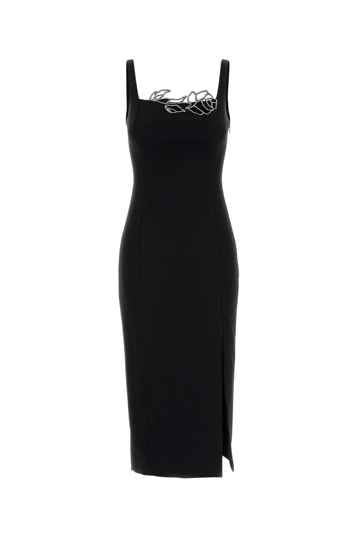 Black stretch crepe dress 2A718AN0990 (Blumarine / ワンピース・ドレス・オールインワン ) | Blumarine (ブルマリン)