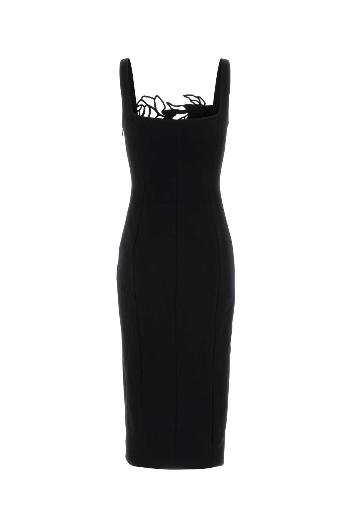 Black stretch crepe dress 2A718AN0990 (Blumarine / ワンピース・ドレス・オールインワン ) | Blumarine (ブルマリン)(1)