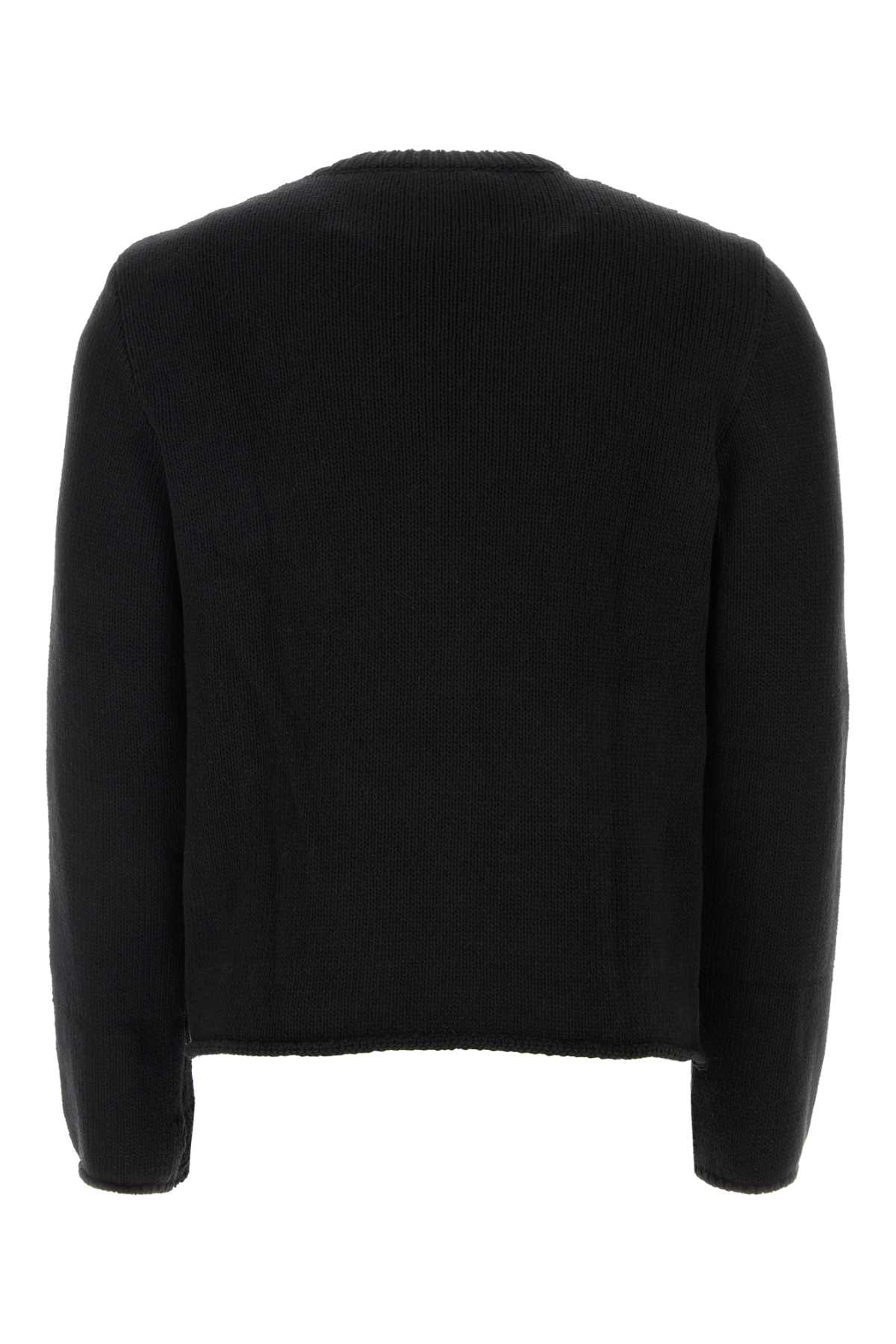Black cotton blend sweater 124MPU137FI00539999 (Courrèges / ニット・セーター・カーディガン ) | Courrèges (クレージュ)(1)