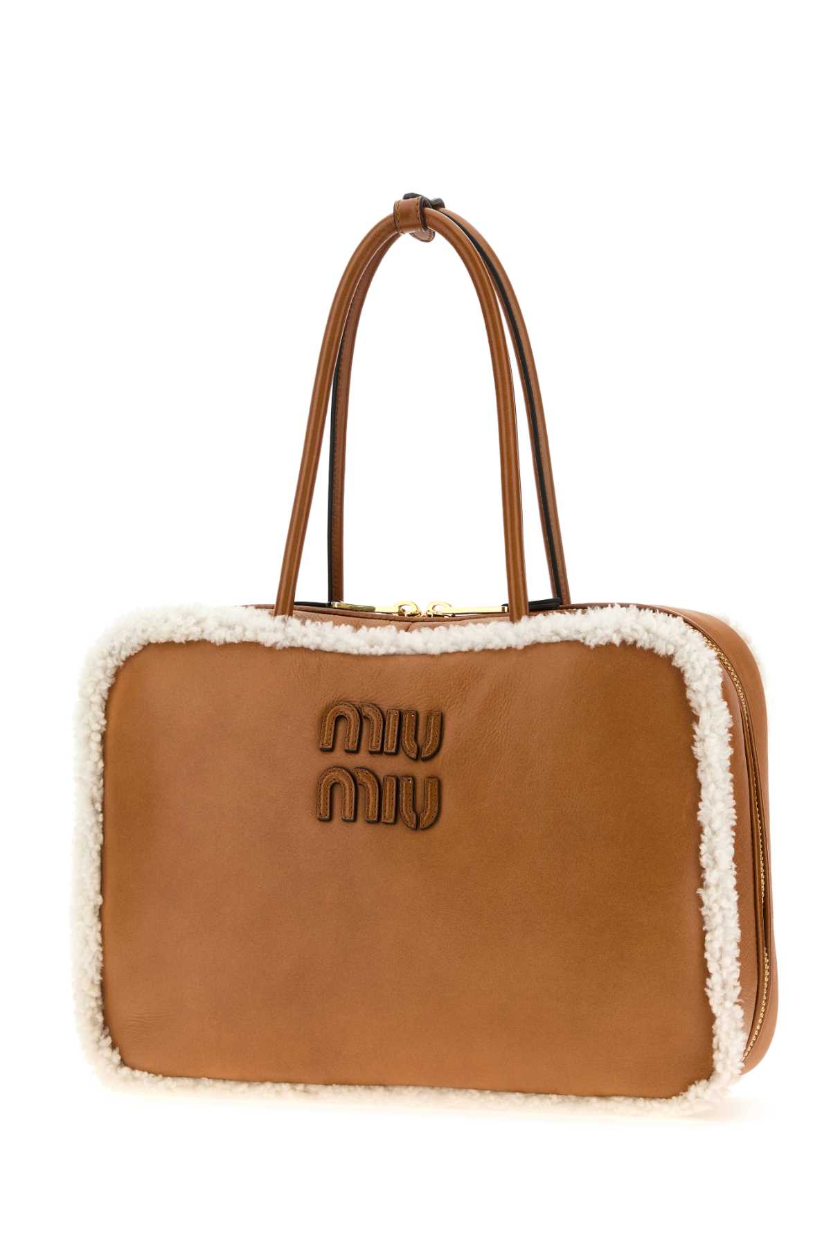Camel leather Beau handbag 5BB117VMOS2CTTF036S (MIU MIU / ハンドバッグ・ショルダーバッグ ) | MIU MIU (ミュウミュウ)(1)