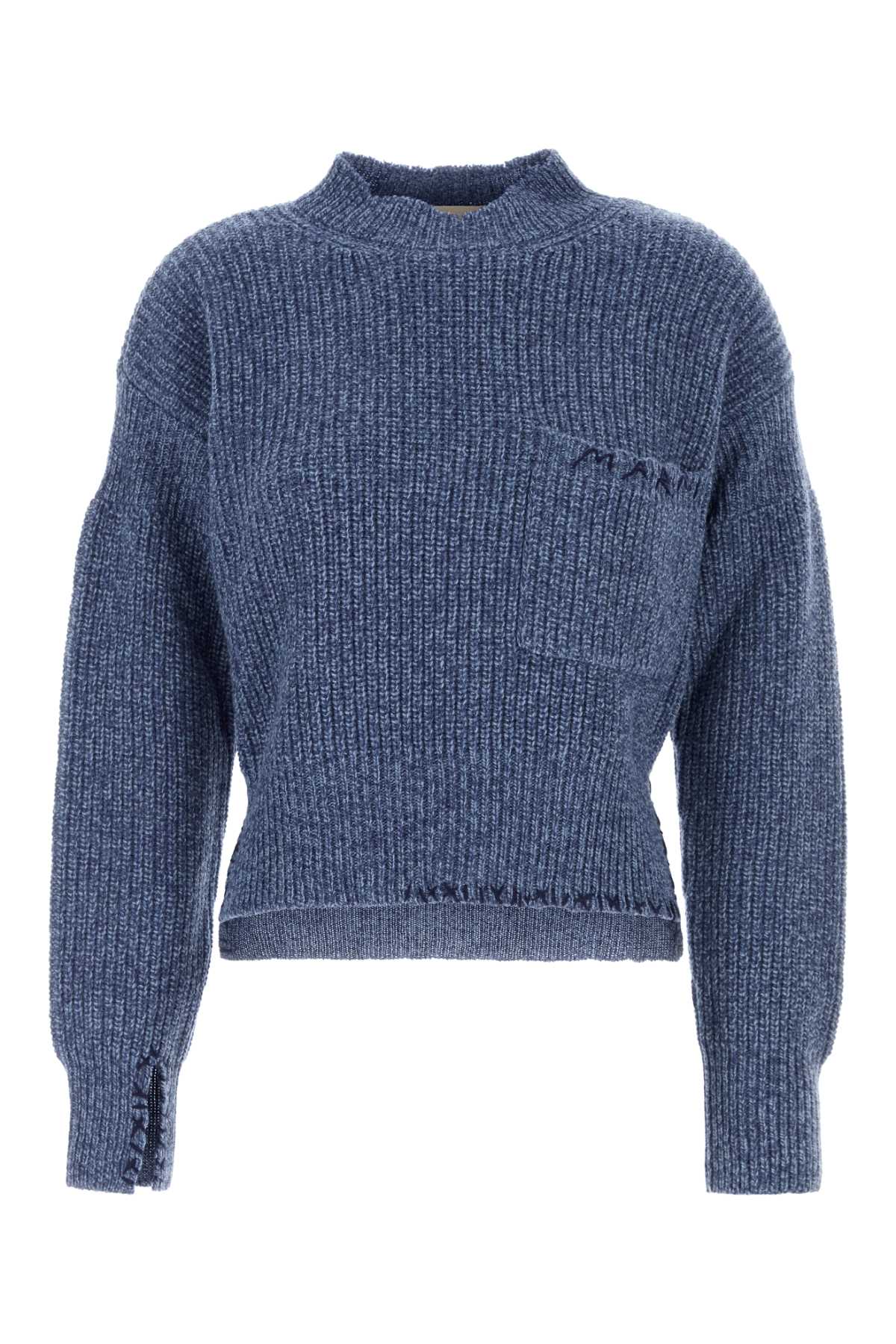 Melange blue wool sweater DVMD0201Q0UFH30100B56 (Marni / ニット・セーター・カーディガン ) | Marni (マルニ)