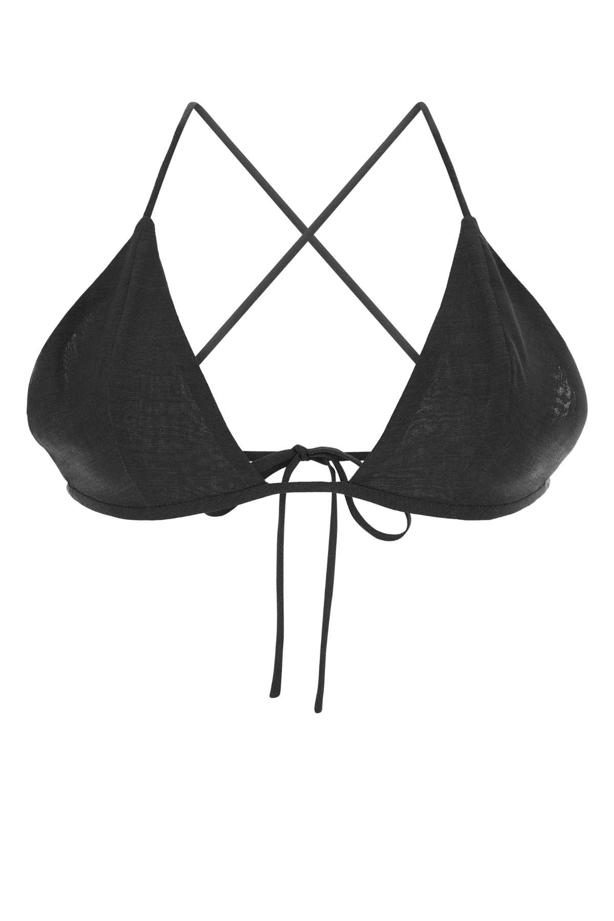 Black wool blend triangle bra A140121250555 (PHILOSOPHY / アンダーウェア ) | PHILOSOPHY (フィロソフィ)
