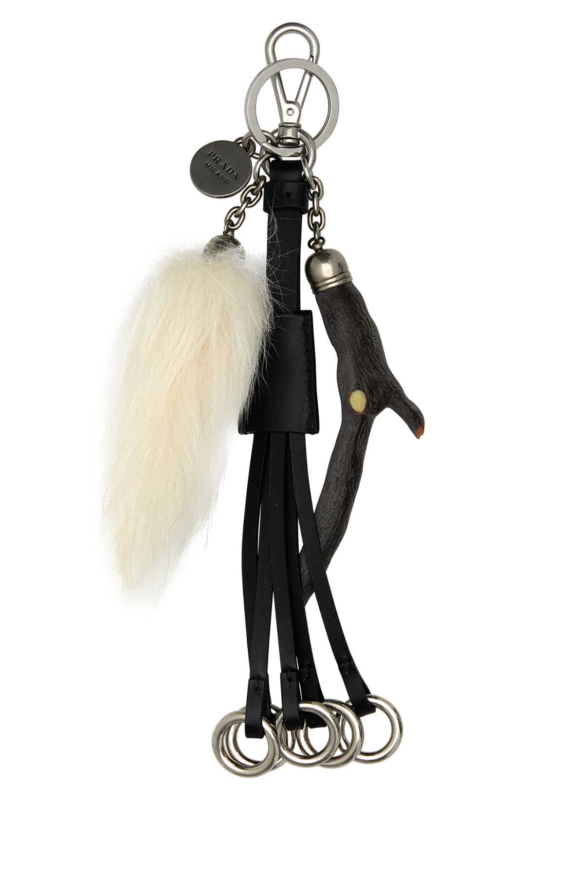 Black leather key ring 1TT2532HIPF0009 (Prada / キーリング・キーケース ) | Prada (プラダ)(1)