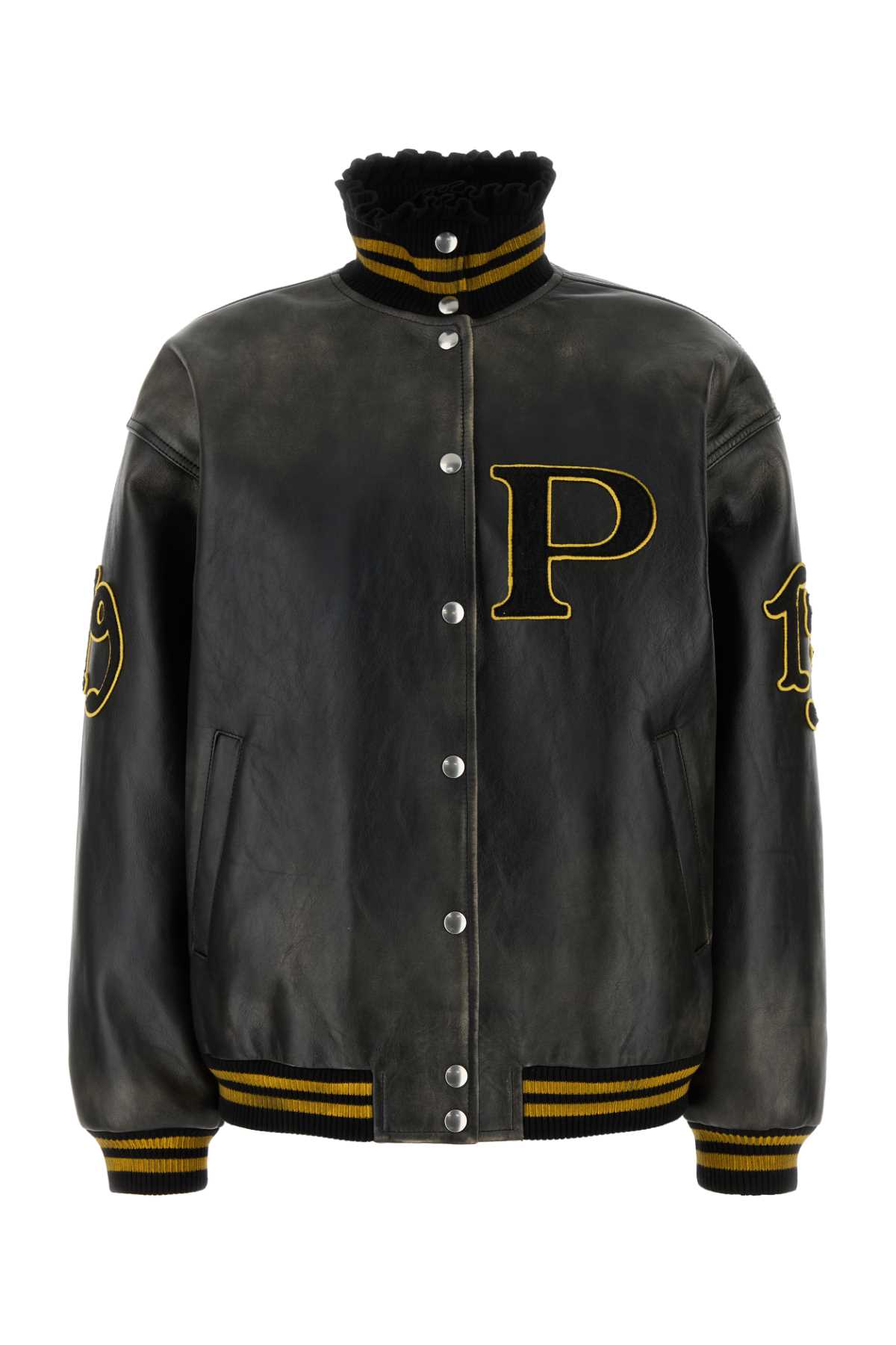 Black leather jacket 58A189SOOO15Y0F0002 (Prada / レザー&ファージャケット・コート ) | Prada (プラダ)