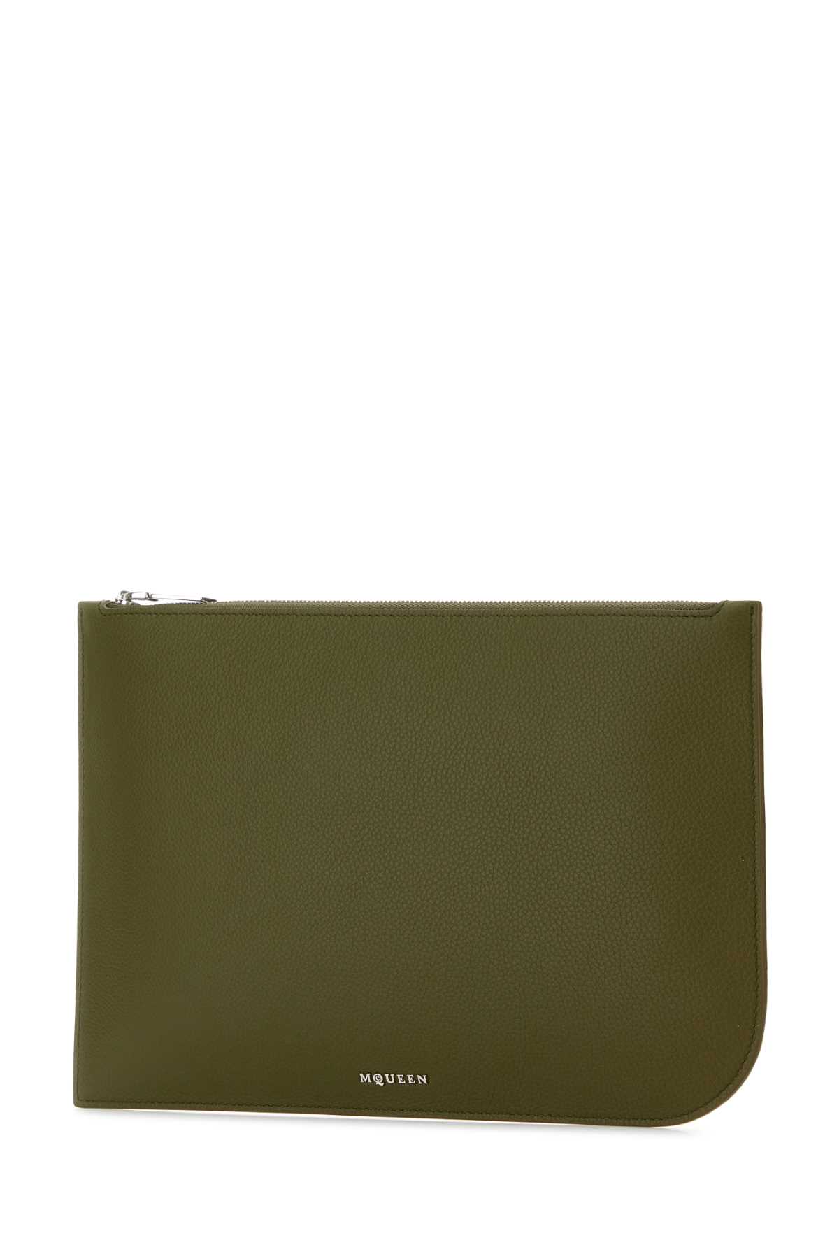 Olive green leather large Sling pouch 8148501VDCC3217 (Alexander McQUEEN / クラッチバッグ・ポーチ ) | Alexander McQUEEN (アレキサンダー・マックイーン)(1)