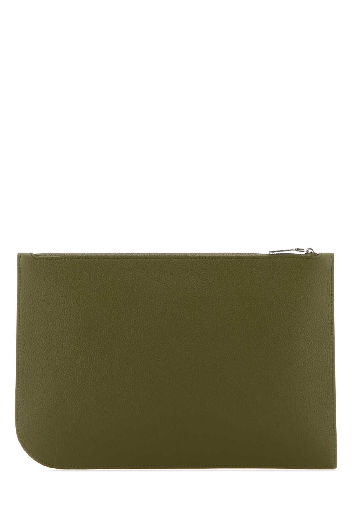 Olive green leather large Sling pouch 8148501VDCC3217 (Alexander McQUEEN / クラッチバッグ・ポーチ ) | Alexander McQUEEN (アレキサンダー・マックイーン)(2)