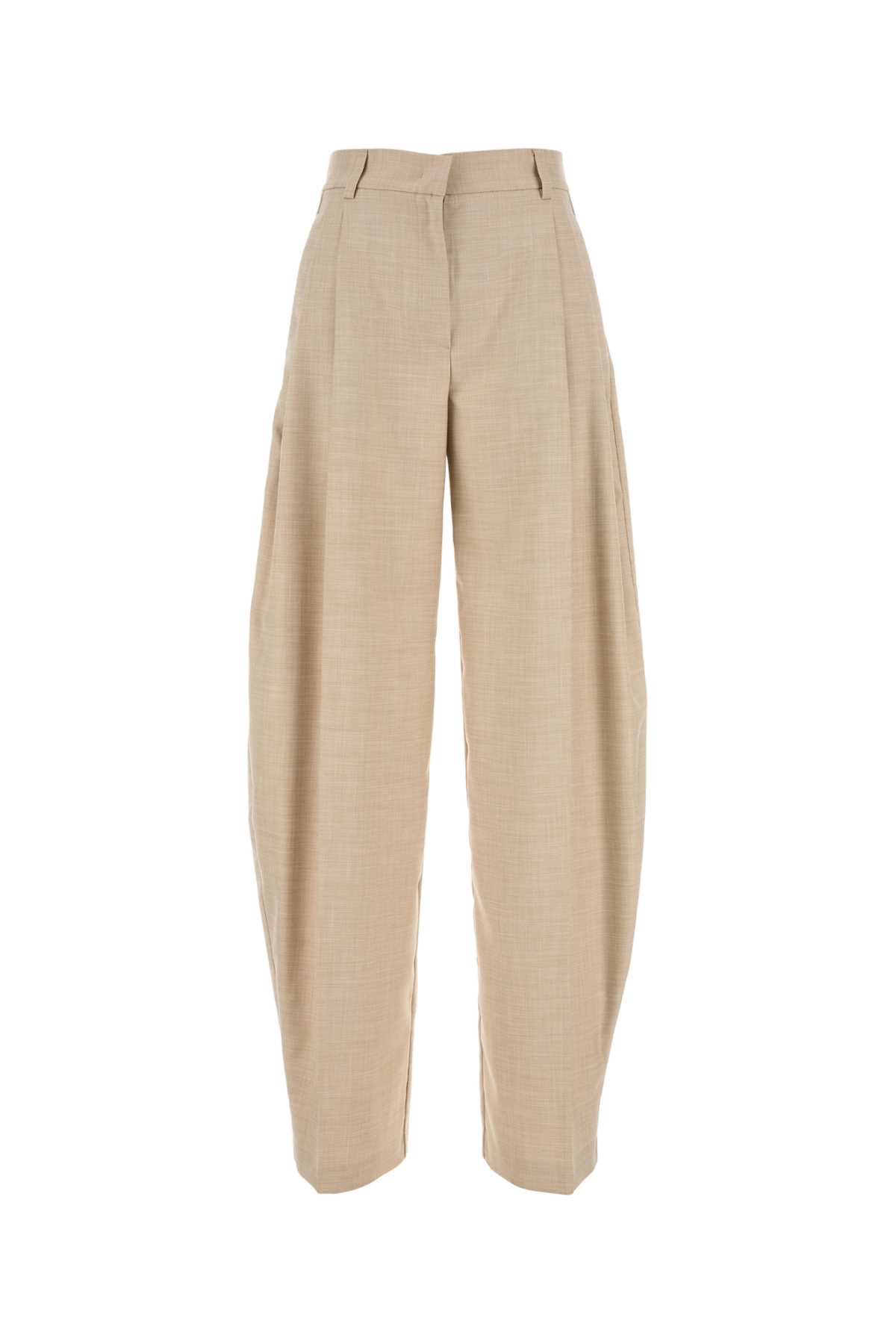 Beige stretch polyester blend pant T170471BTNP246SAND (THE ANDAMANE / パンツ ) | THE ANDAMANE (アンダマン)