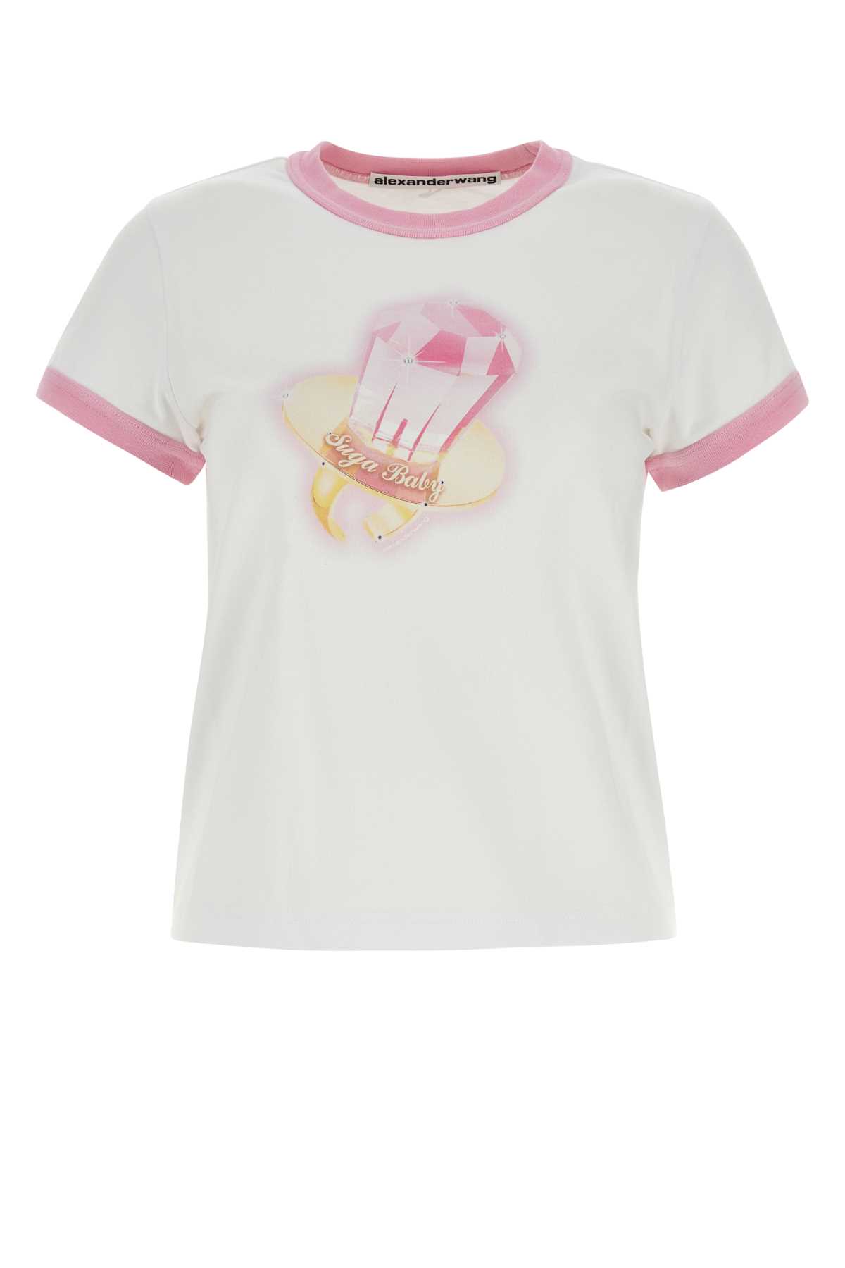 White cotton t-shirt 1CC3241917972 (alexanderwang / Tシャツ・カットソー ) | alexanderwang (アレキサンダーワン)