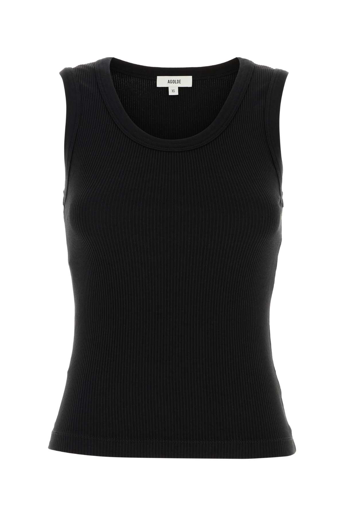 Black stretch cotton blend tank top A73681260BLK (AGOLDE / タンクトップ・キャミソール ) | AGOLDE (エーゴールドイー)
