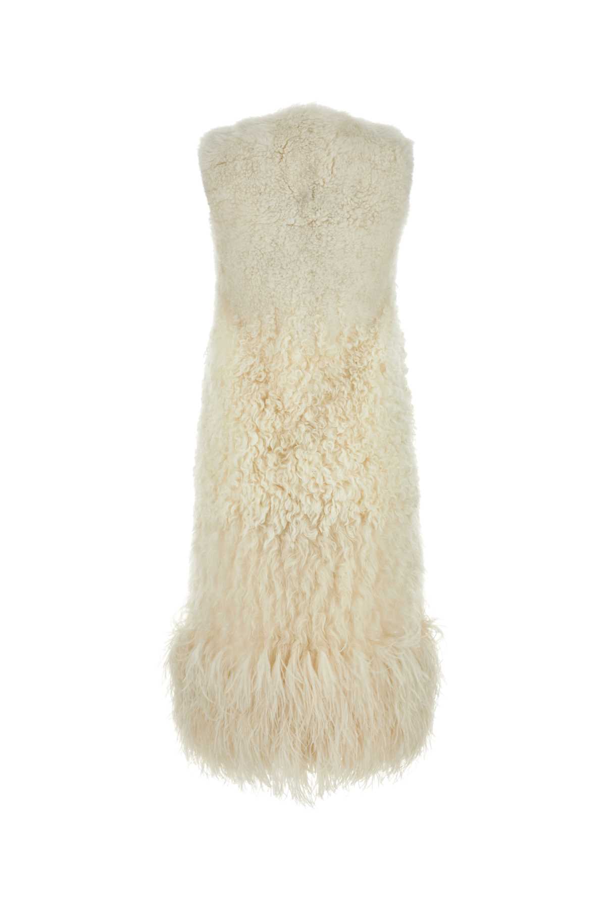 Ivory sleeveless fur coat 594071XM8F0009 (Prada / レザー&ファージャケット・コート ) | Prada (プラダ)(1)