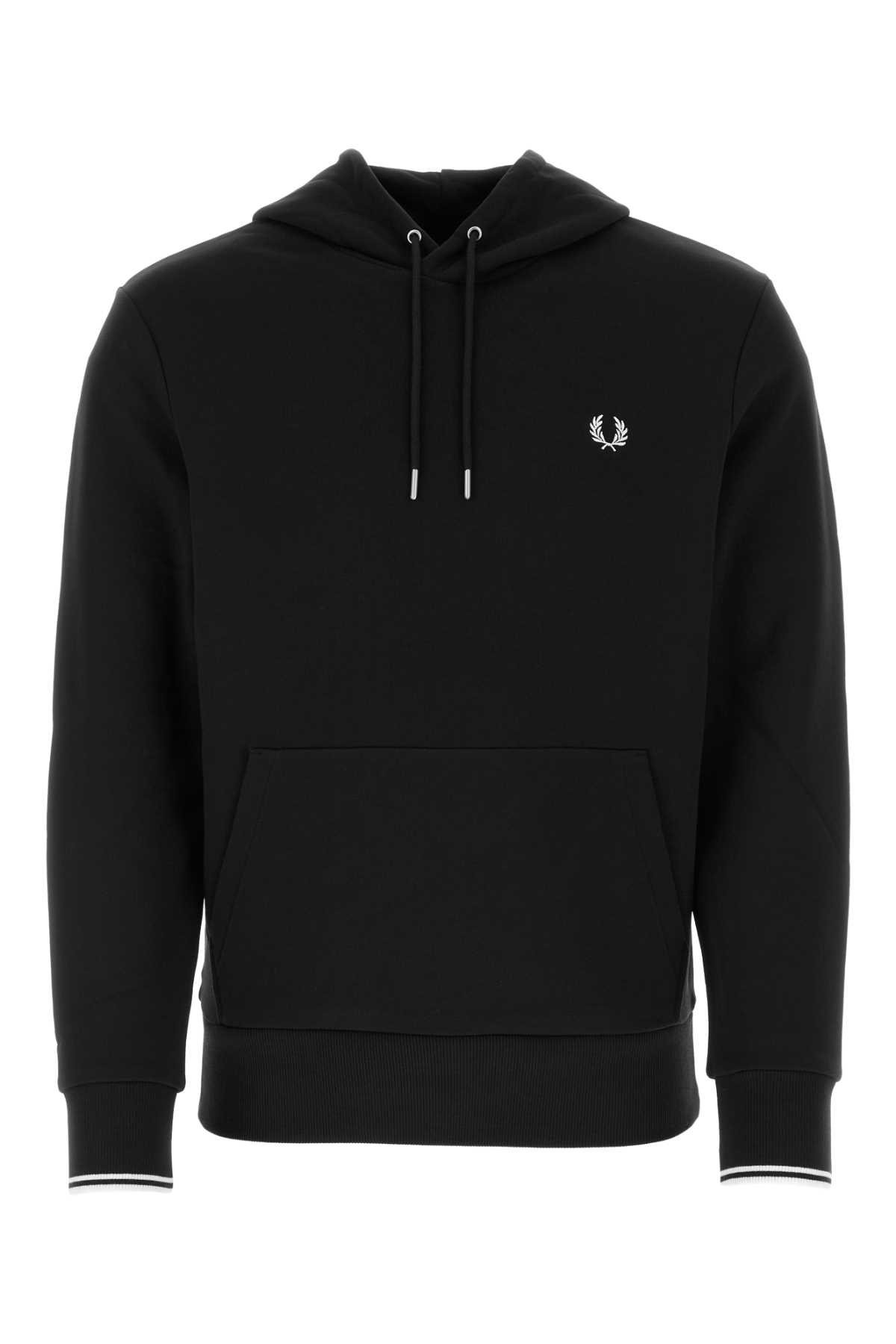 Black cotton sweatshirt M2643102 (FRED PERRY / スウェット・フーディー ) | FRED PERRY (フレッドペリー)