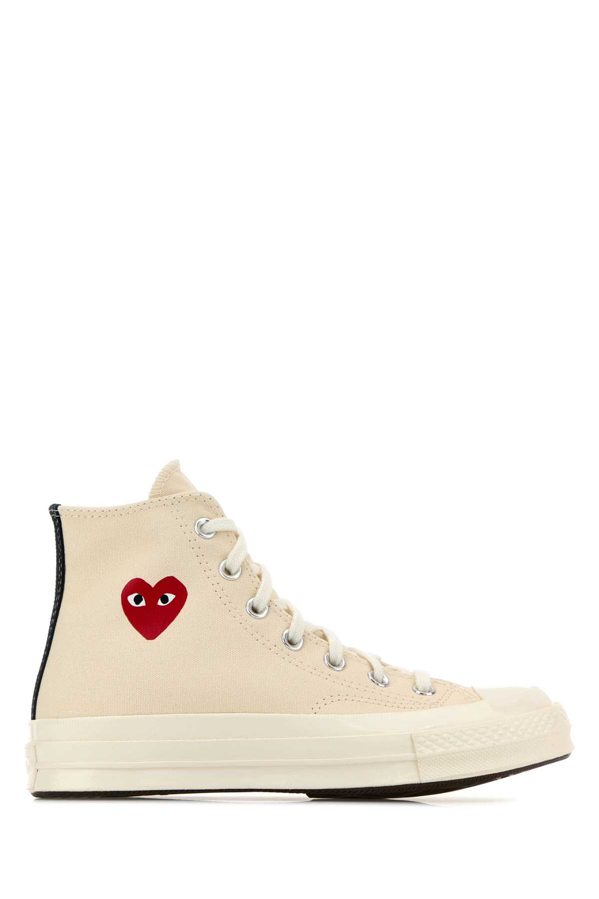 Ivory canvas Comme Des Garçons X Converse sneakers AZK129001WHITE (PLAY Comme Des Garçons / スニーカー ) | PLAY Comme Des Garçons (プレイ コムデギャルソン)