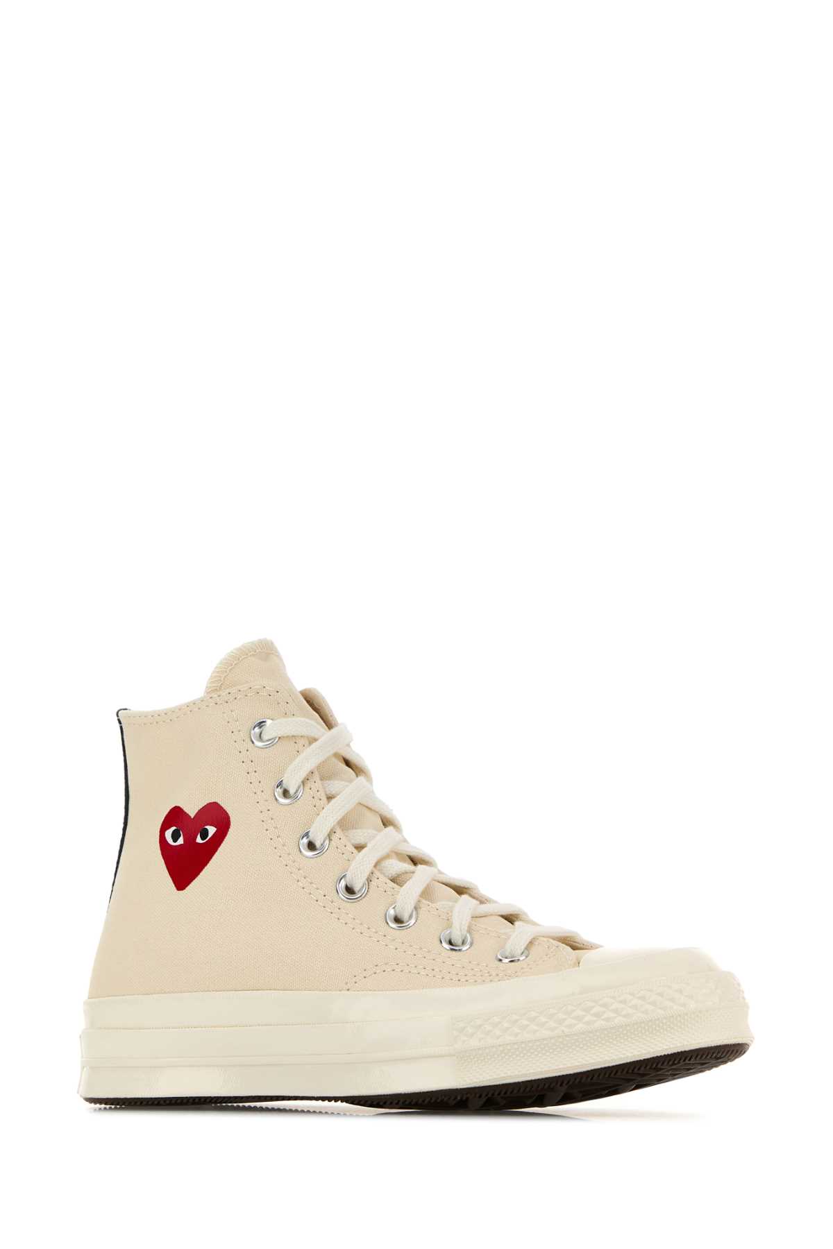 Ivory canvas Comme Des Garçons X Converse sneakers AZK129001WHITE (PLAY Comme Des Garçons / スニーカー ) | PLAY Comme Des Garçons (プレイ コムデギャルソン)(1)