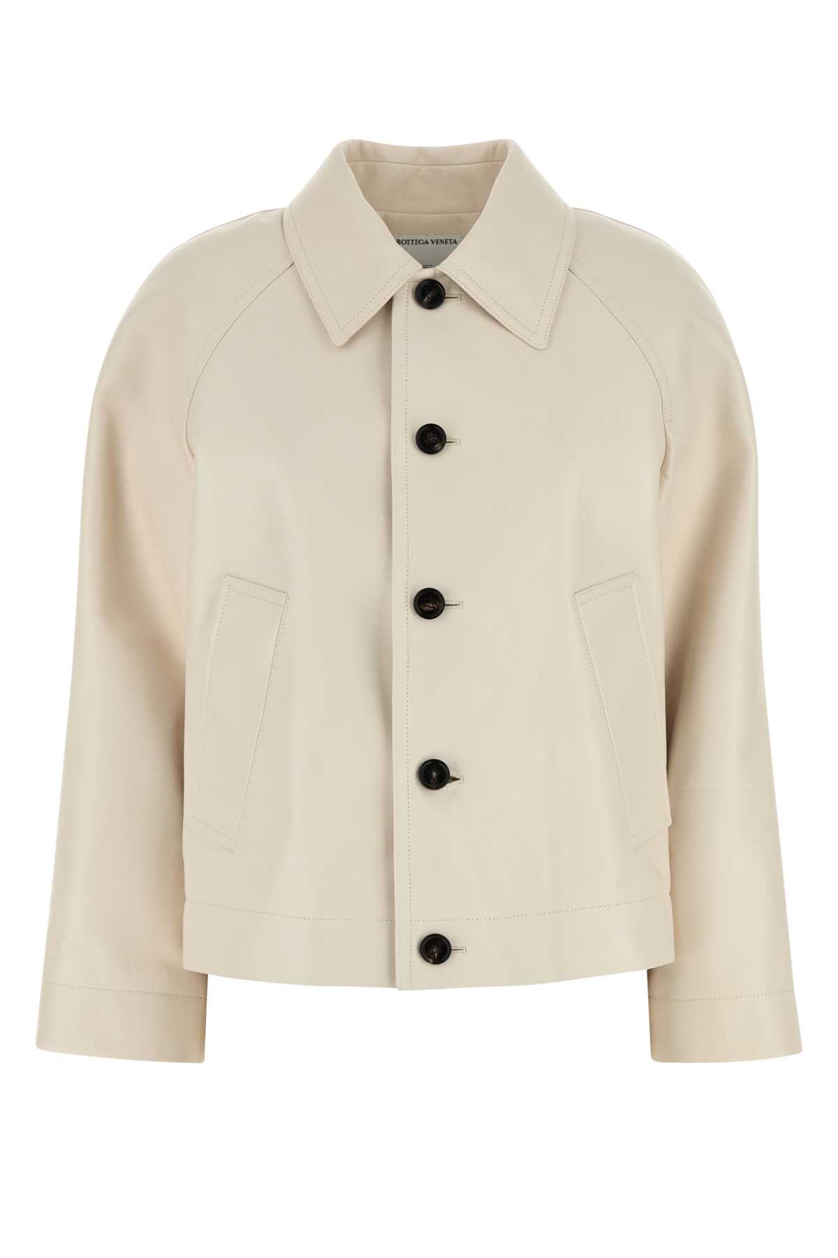 Ivory leather jacket 830363V5BX09247 (Bottega Veneta / カジュアルジャケット ) | Bottega Veneta (ボッテガ・ヴェネタ)