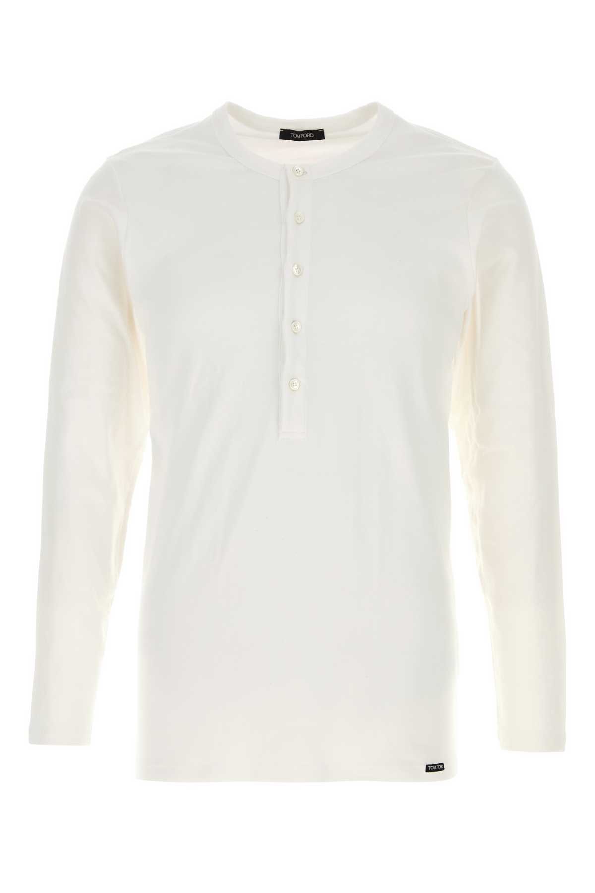 White stretch cotton t-shirt T4M151040100 (TOM FORD / Tシャツ・カットソー ) | TOM FORD (トムフォード)